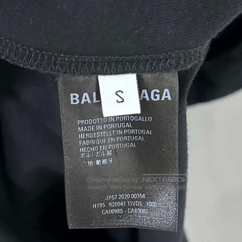 Balenciaga Balenciaga Black Embroidered GW Short Sleeve T-Shirt Size US S / EU 44-46 / 1 - 6 Thumbnail