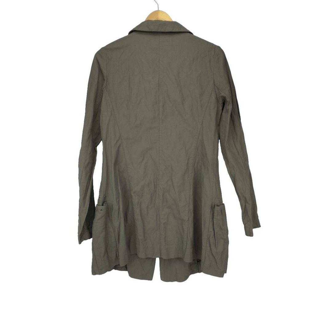 Sarah Pacini SARAH PACINI Button Down Eyelets Long Sleeve Green Coat FLAW Size S / US 4 / IT 40 - 6 Thumbnail