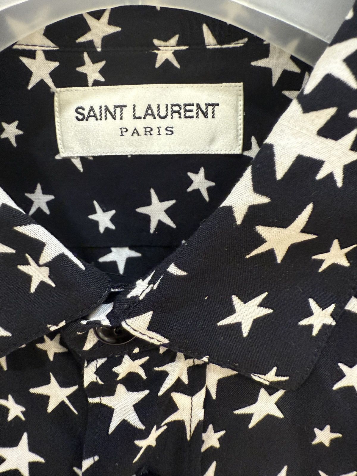 Saint Laurent Paris star print shirt size39 Size US M / EU 48-50 / 2 - 3 Thumbnail