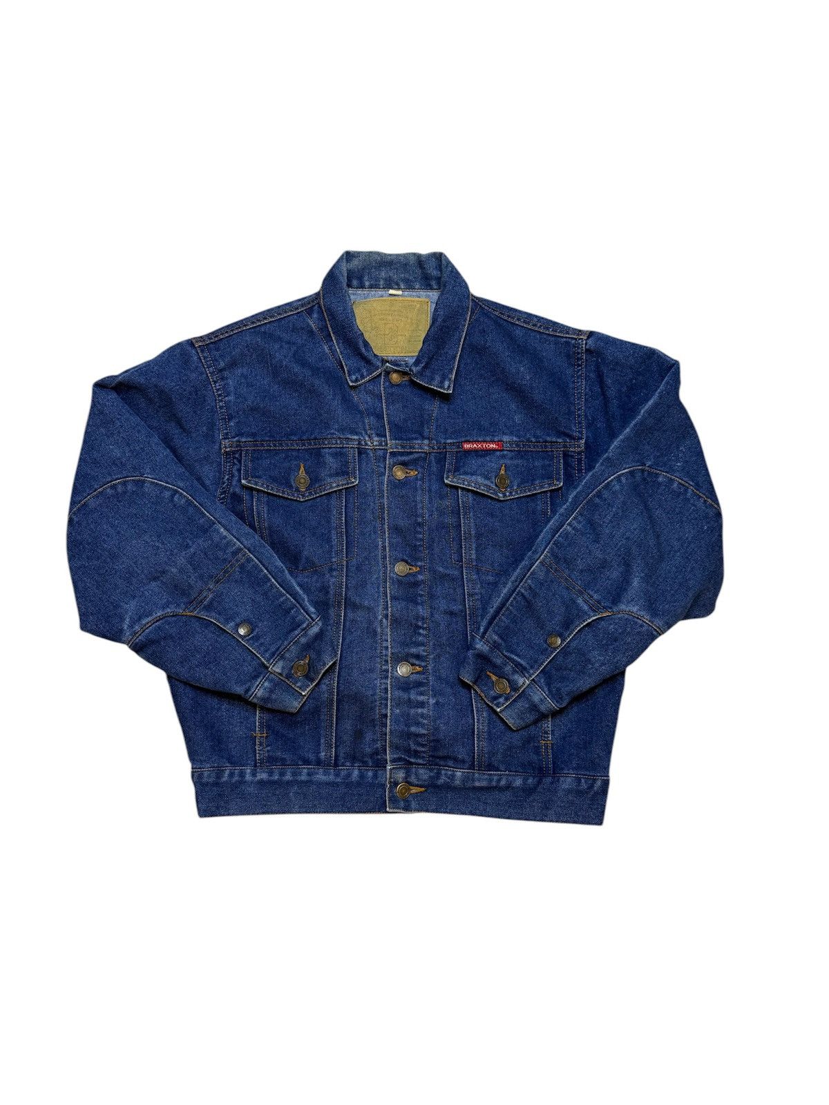 Vintage Vtg Braxton Denim Jacket Size US M / EU 48-50 / 2 - 1 Thumbnail