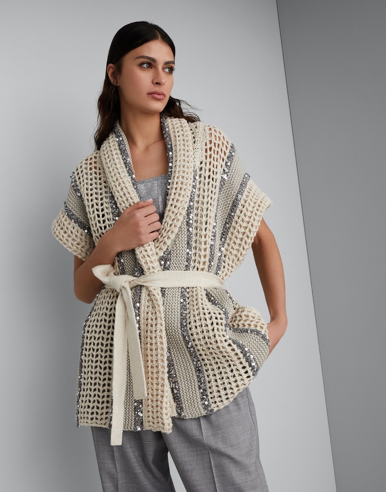 Brunello Cucinelli o1la1rc1a0425 Cardigan in Multicolor Size S / US 4 / IT 40 - 1 Thumbnail