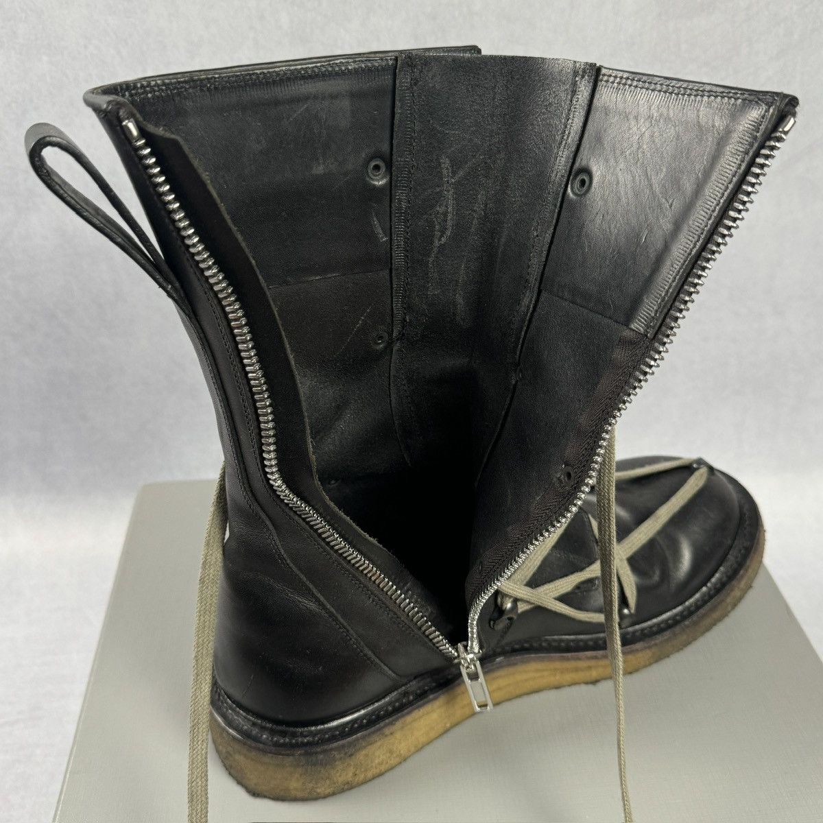 Rick Owens FW17 Creeper Mega-lace boots Size US 9 / EU 42 - 5 Thumbnail