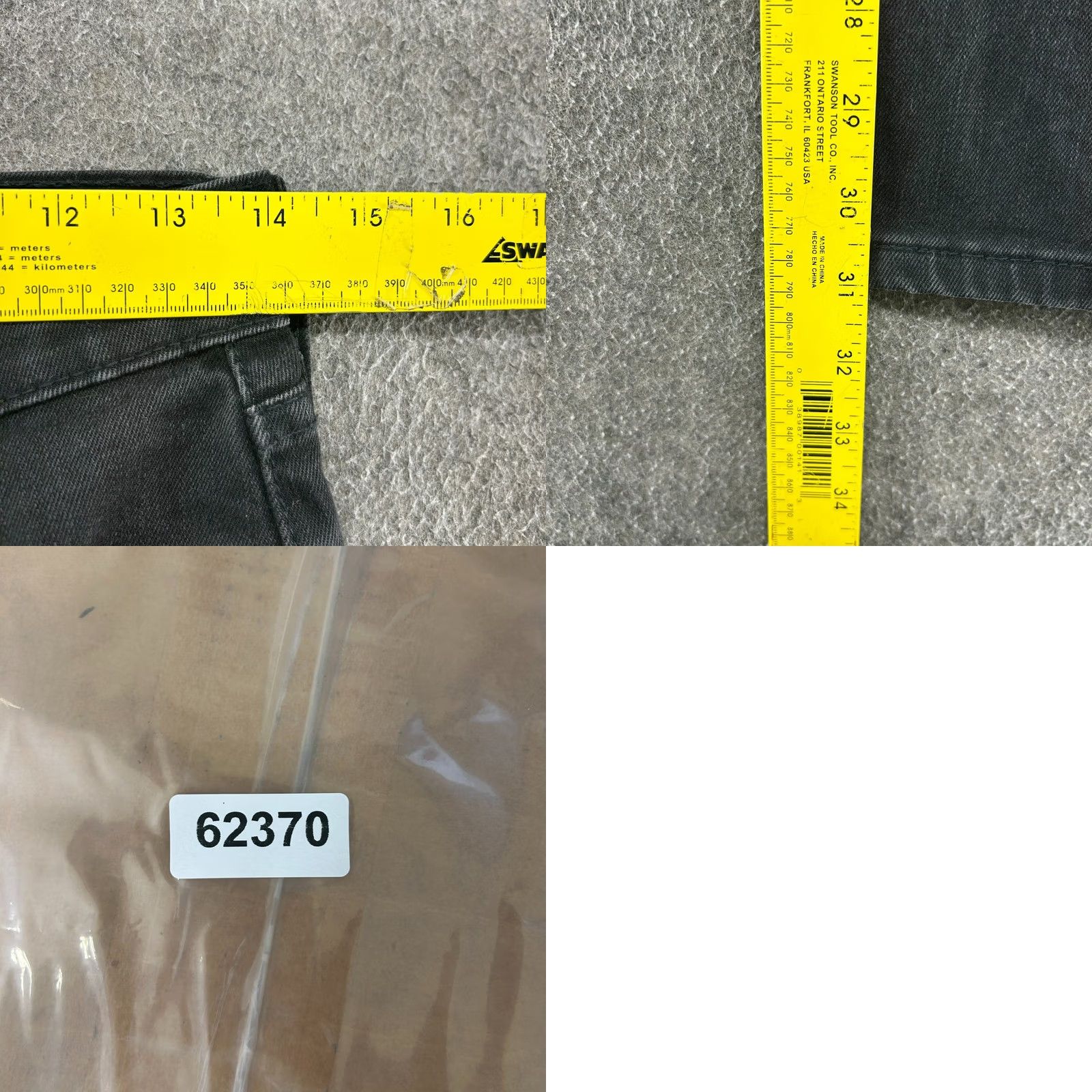 Levi's Levi's 512 Jeans Mens 28x32 Black Dark Wash Slim Fit Stretch Denim Tapered 5-Pocket Regular Rise Mid Handled Zip Button Logo Zipper 32 Inseam Size US 28 / EU 44 - 9 Thumbnail
