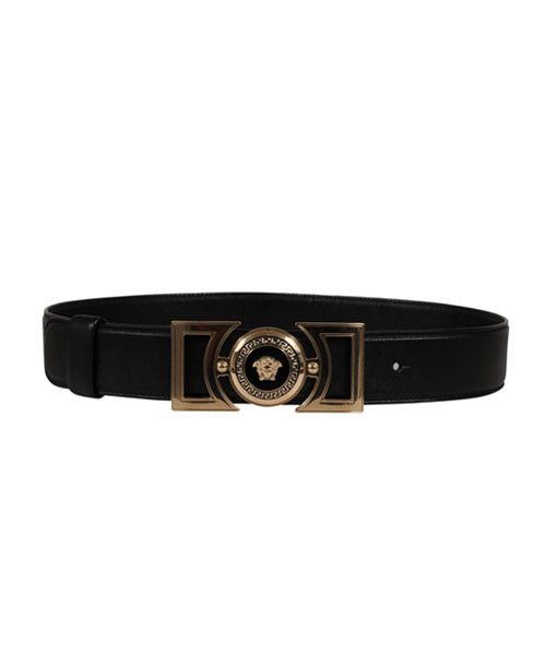 Versace Vanitas Medusa Head Buckle Belt 85 34 Black Size 34 - 1 Thumbnail
