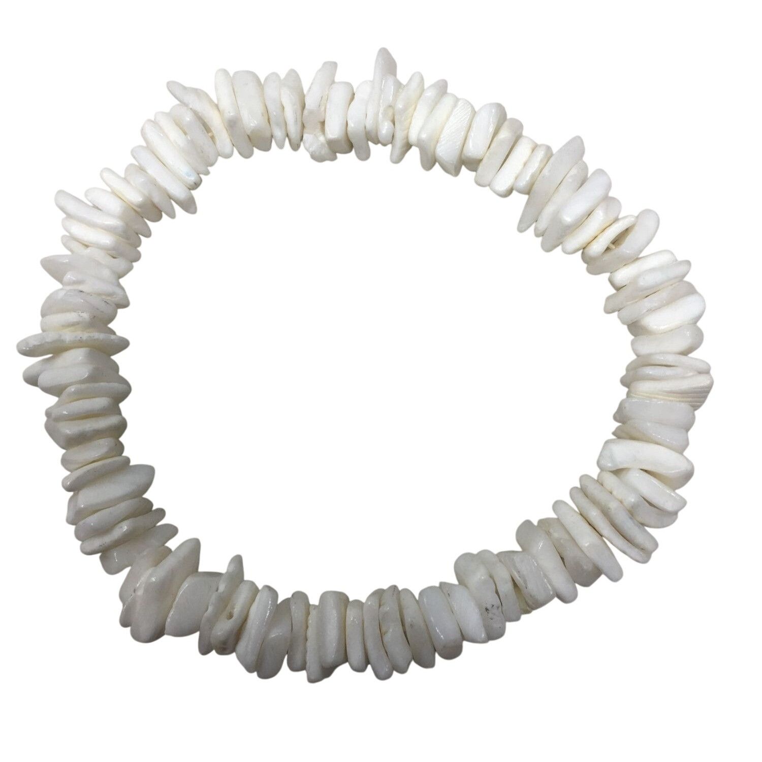 Other White Chunky Puka Shell Bohemian Style Bracelet Size ONE SIZE - 2 Thumbnail
