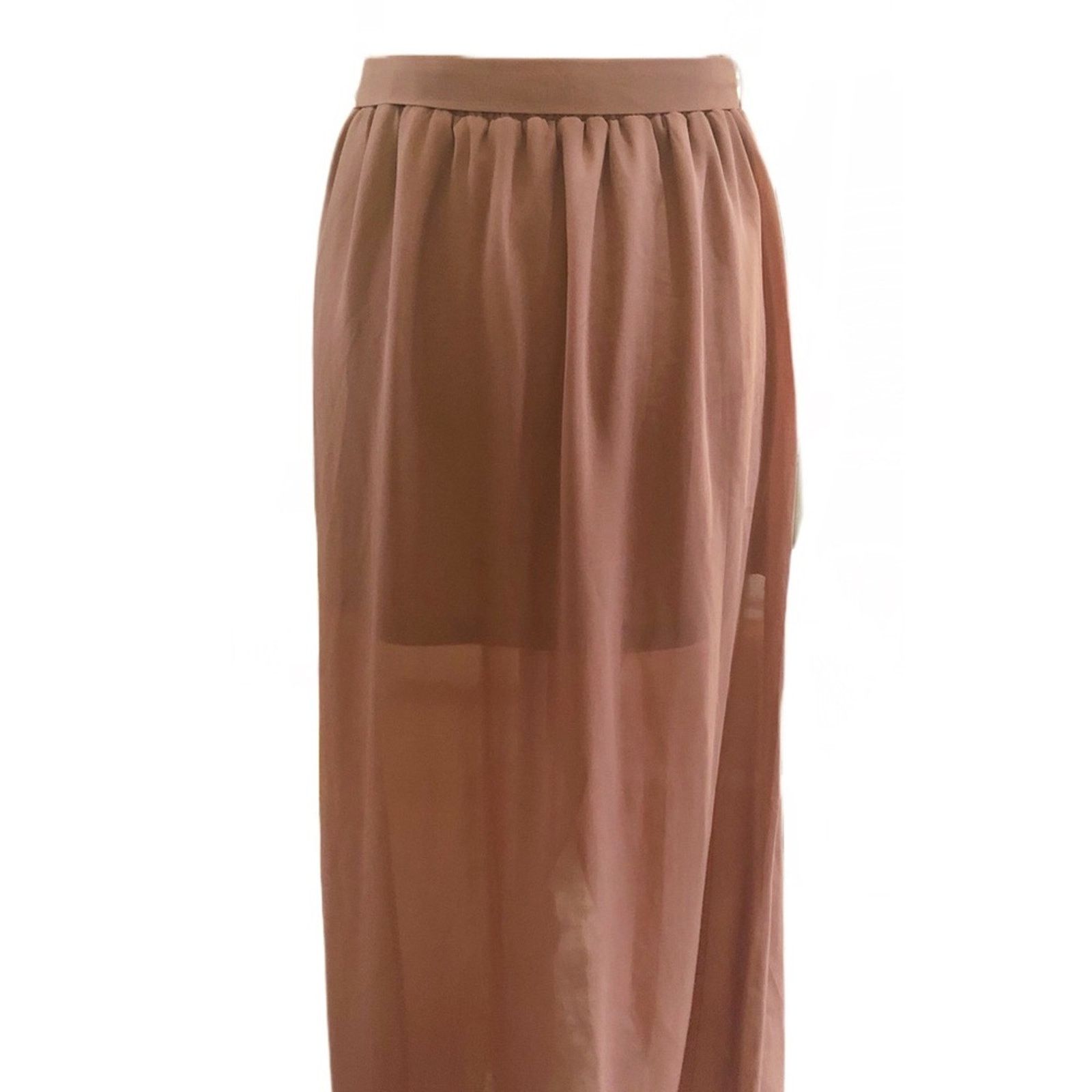 FAVELA Favlux • Mauve Tan Slitted Maxi Skirt • Size Small Size 23" - 2 Thumbnail