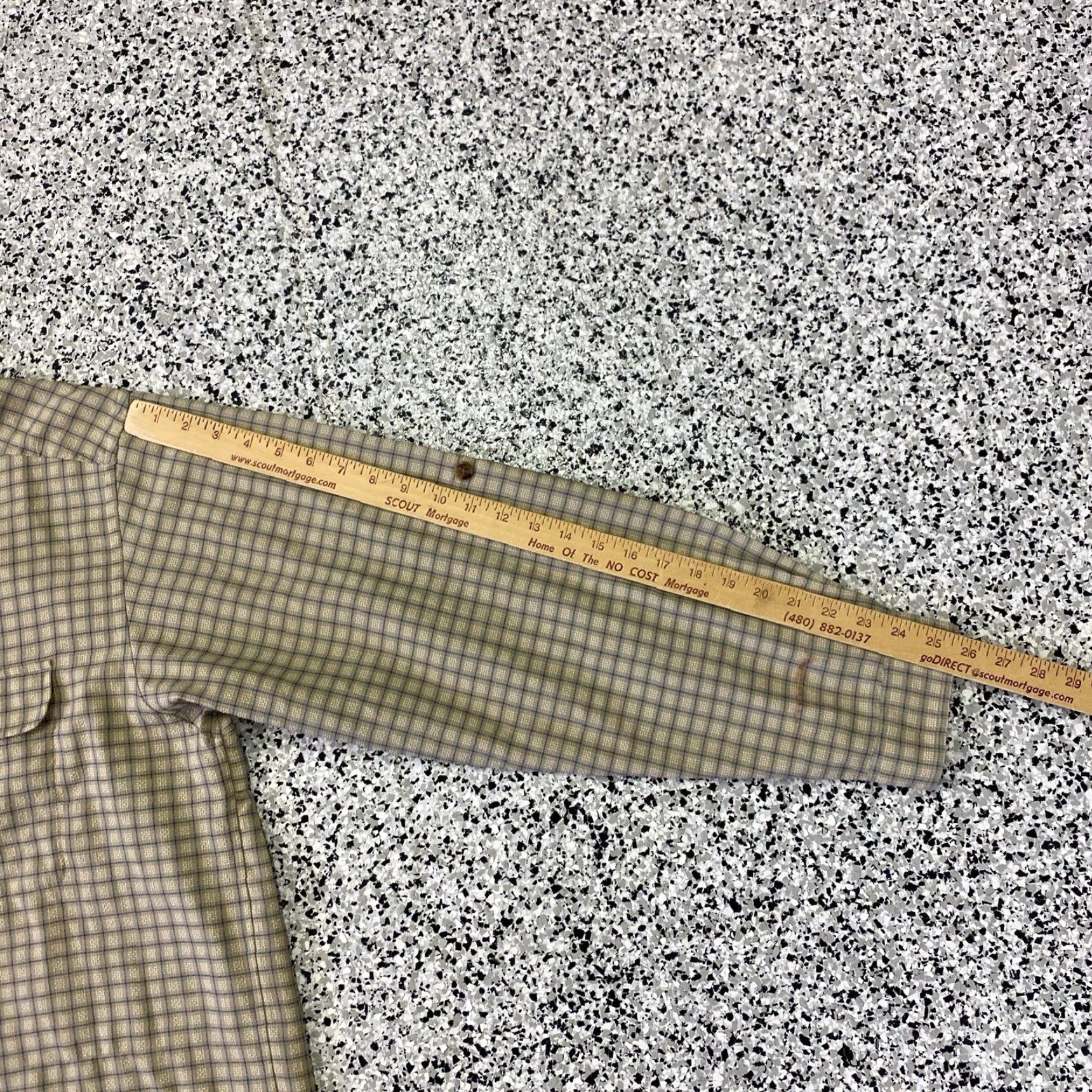 ExOfficio ExOfficio Buzz Off Insect Shield Shirt Mens XL Beige Plaid Button Up Long Sleeve Size US XL / EU 56 / 4 - 5 Thumbnail