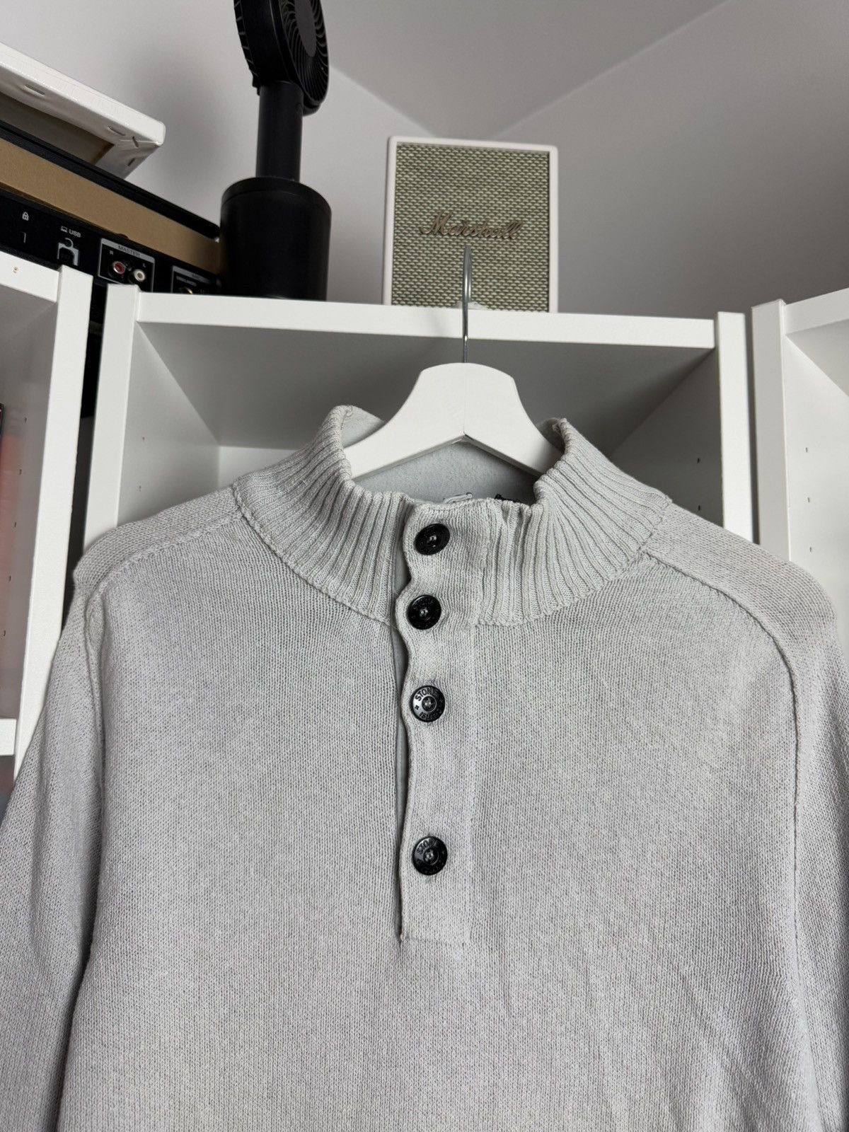 Stone Island × Vintage Vintage 90s Stone Island knitted button up sweater XL luxury Size US XL / EU 56 / 4 - 5 Thumbnail