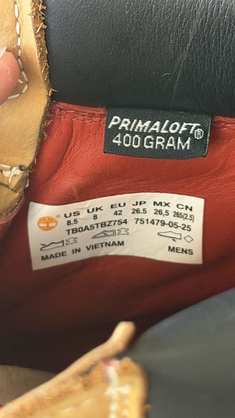 Supreme × Timberland SupremeXTimberland Premium Mid Lace Waterproof Wheat Nubuck Size US 8.5 / EU 41-42 - 11 Thumbnail