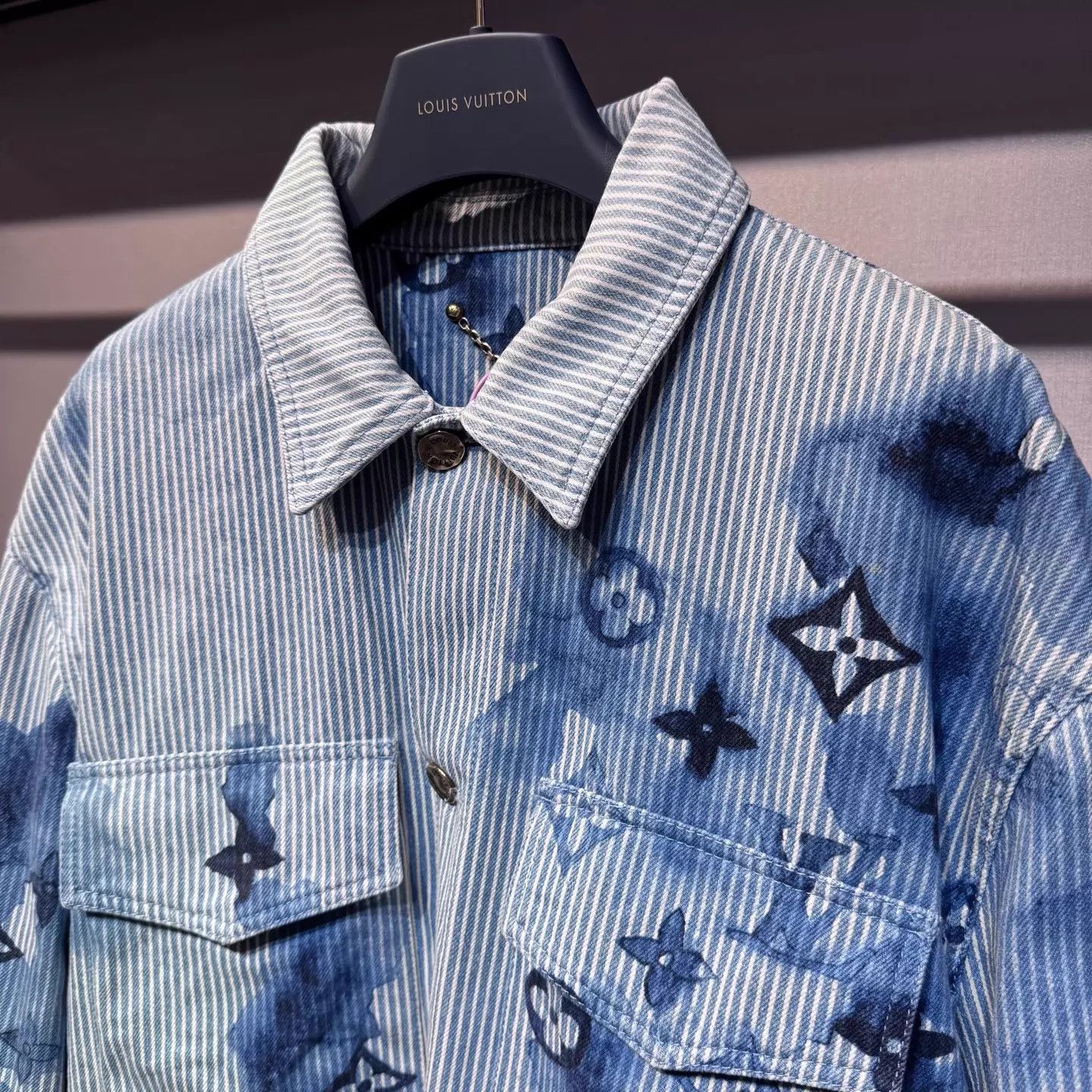 Louis Vuitton LV blue ink stripe shirt L new with tags Size US L / EU 52-54 / 3 - 4 Thumbnail