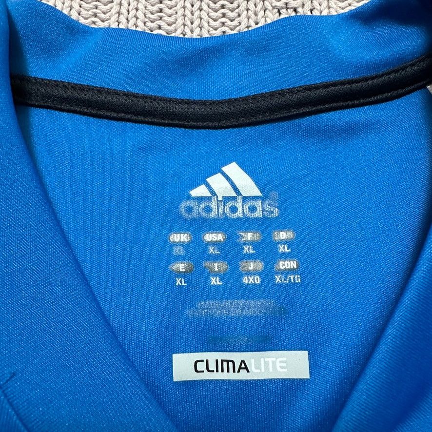 Adidas Adidas blue classic three stripe athletic shirt size XL Size US XL / EU 56 / 4 - 2 Thumbnail