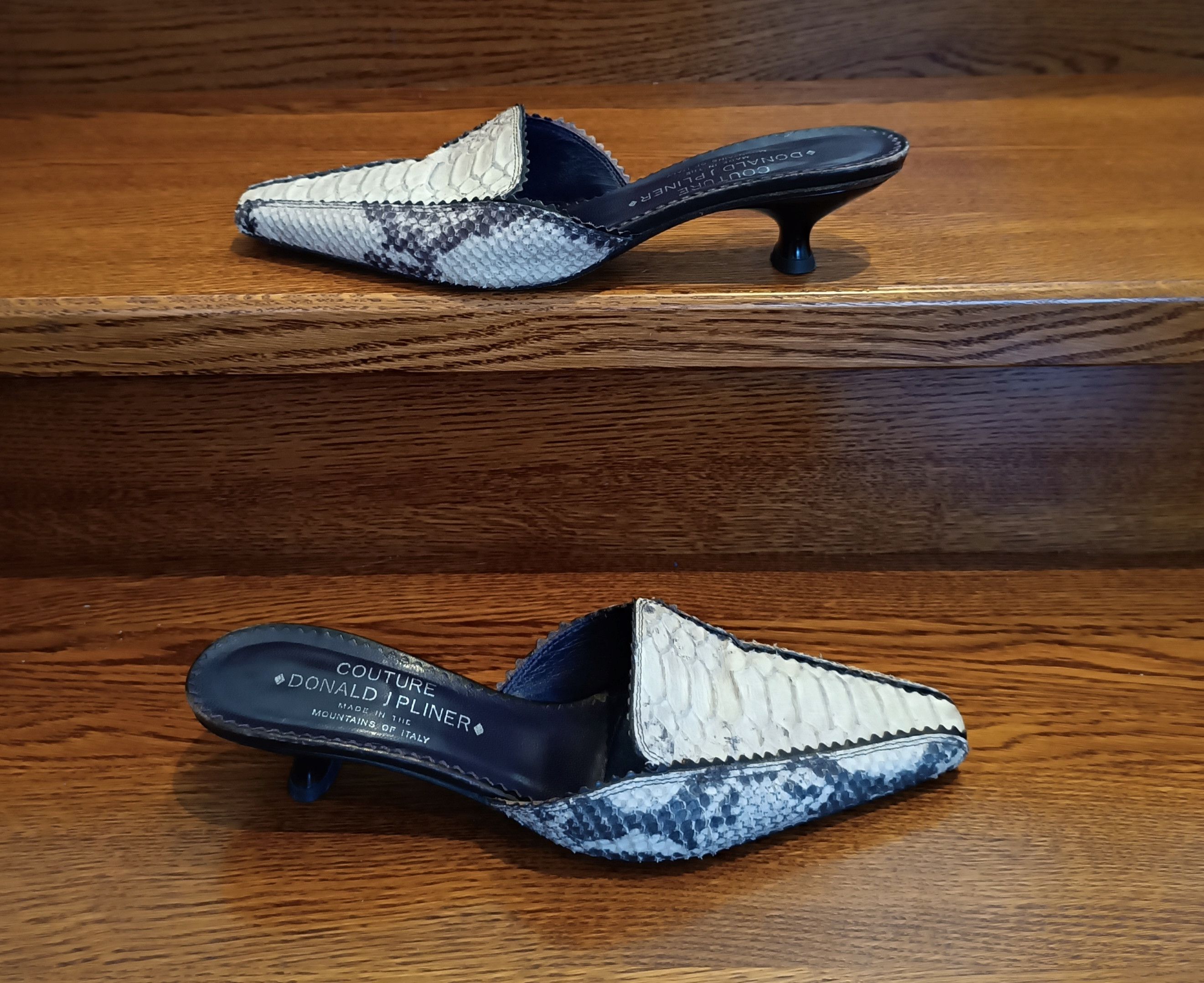 Donald Pliner × Leather Luxury Mules Donald J Pliner Couture Leather Moira Vintage Size US 9 / IT 39 - 5 Thumbnail