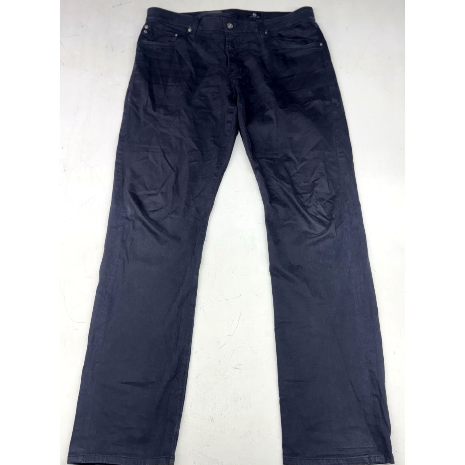 Vintage AG Adriano Goldschmied Mens The Graduate Tailored Leg Chino Pants Blue 34x32 Flat Front Size US 34 / EU 50 - 3 Thumbnail