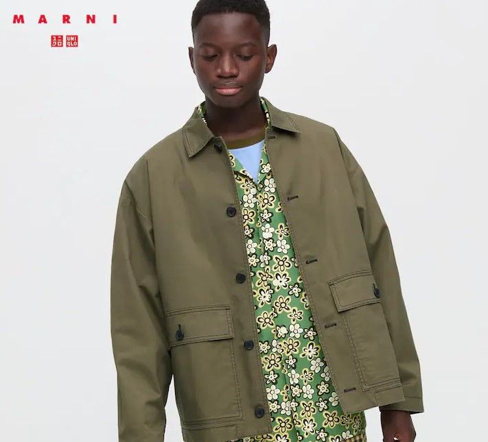 Marni Uniqlo Uniqlo x Marni Multi pocket Olive Green Shirt Jacket Grailed