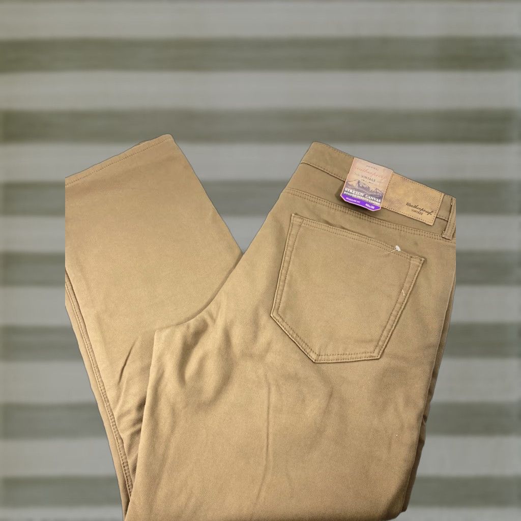 Weatherproof VINTAGE Weatherproof Men's Fleece-Lined Pants 40X30 Stretch Canvas Regular Fit Brown Size US 40 / EU 56 - 1 Thumbnail