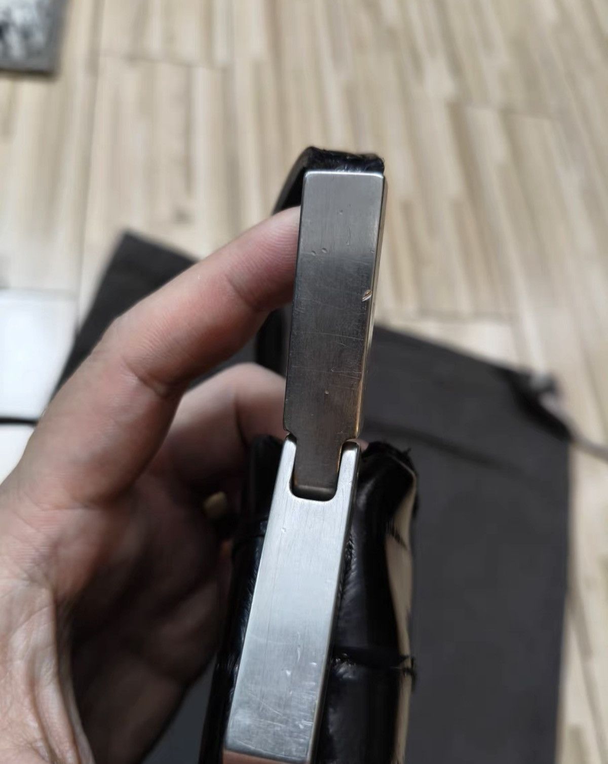 Rick Owens Brand New】RO Rick Owens SS 2018, eel skin crossbody bag Size ONE SIZE - 5 Thumbnail