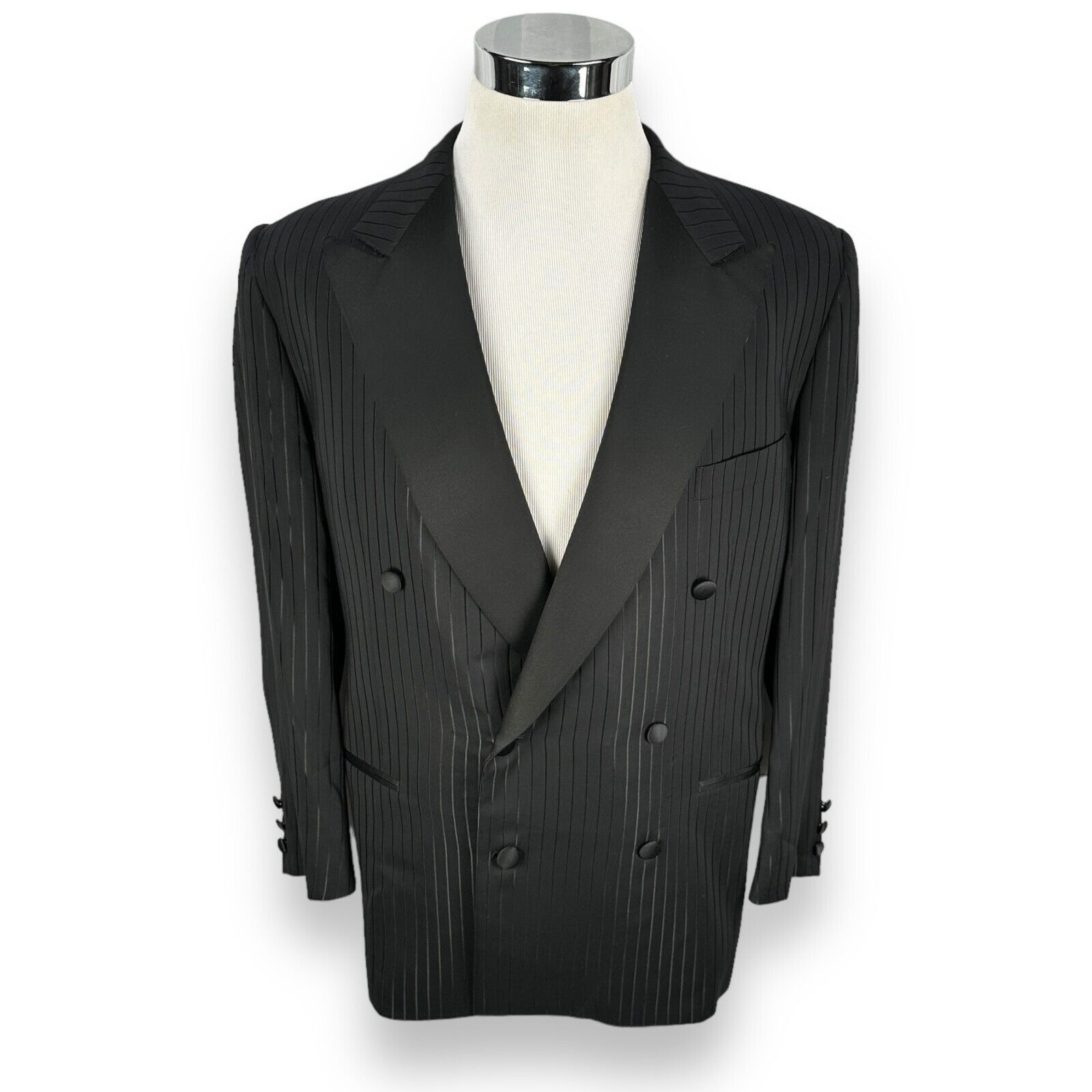 Belvest Belvest Blazer Jacket Men 44R Black Wool Tuxedo Peak Lapel Size 44R - 1 Thumbnail