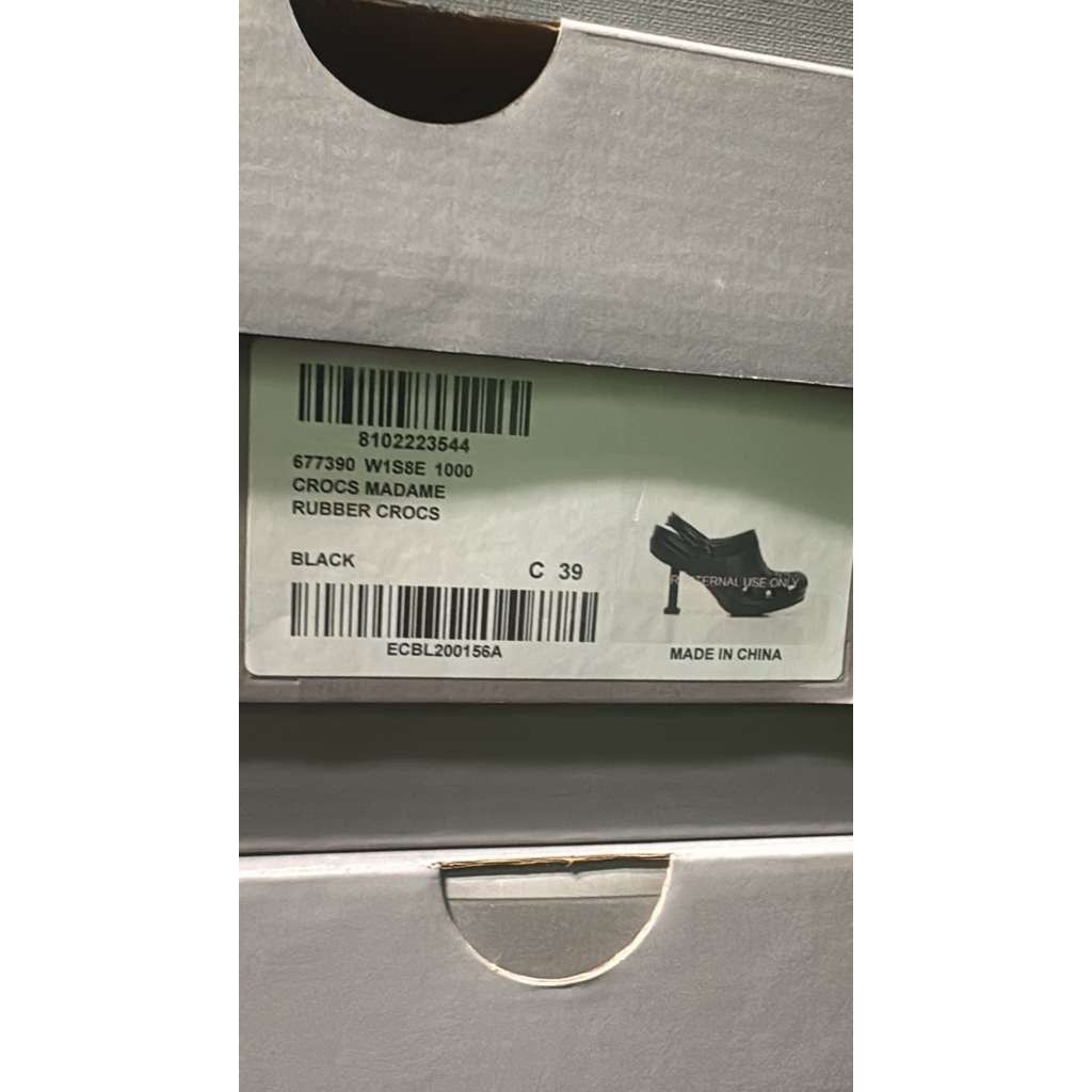 Balenciaga o1rshd1 Rubber Crocs Madame in Black Size US 9 / IT 39 - 10 Thumbnail