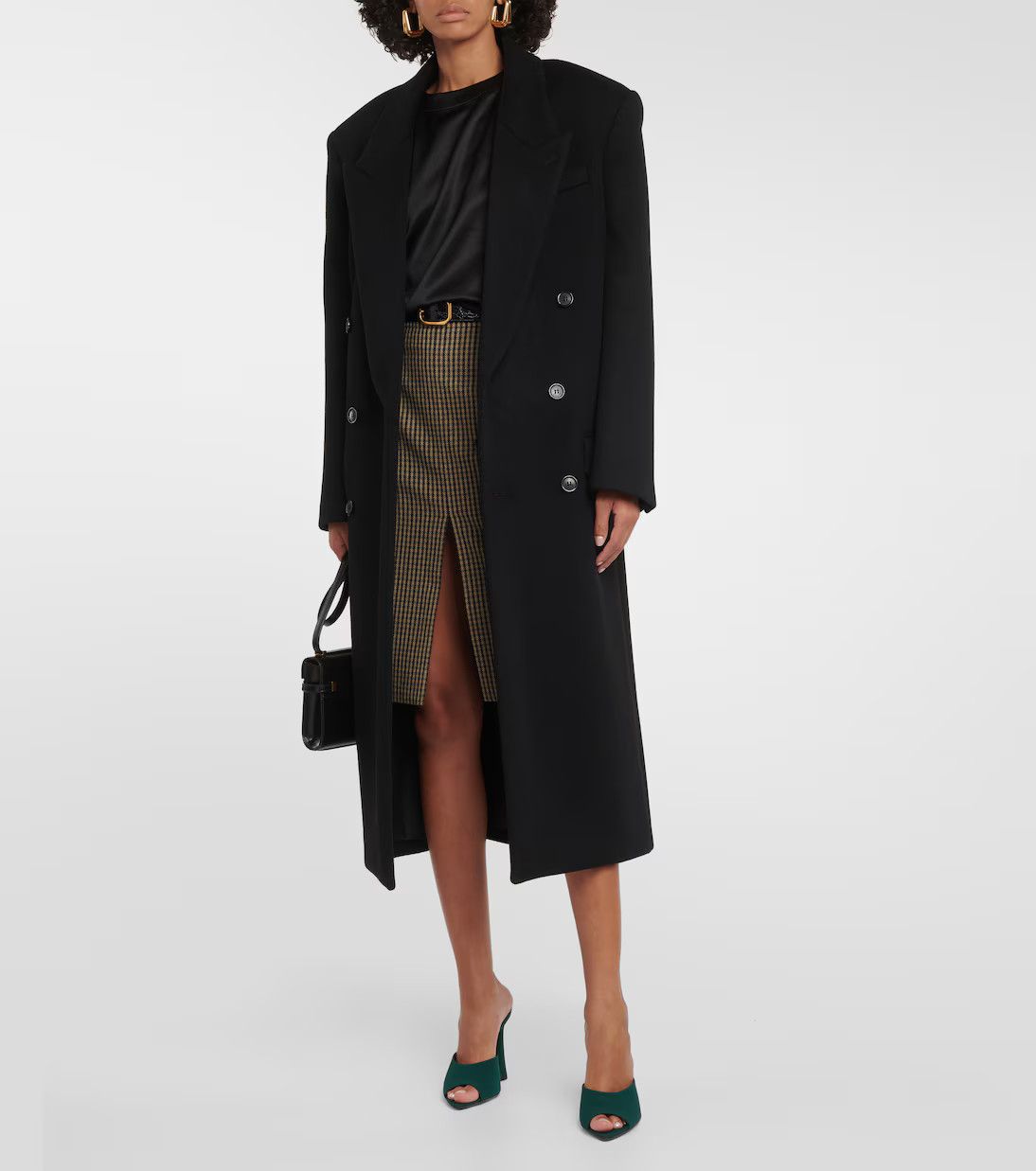 Saint Laurent Paris o1s1wg111024 Suite Crepe De Chine Mules in Dark Green Size US 9 / IT 39 - 2 Thumbnail