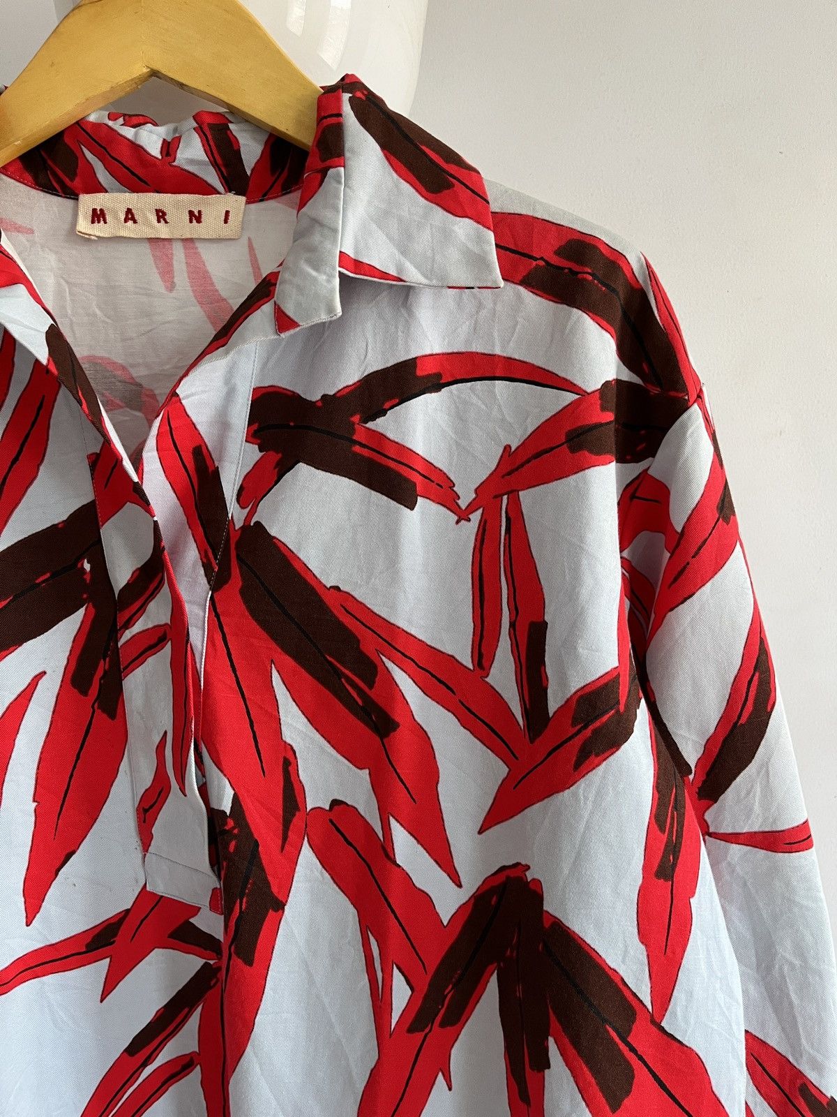 Marni Marni Leaves Half Button Up Blouse Size S / US 4 / IT 40 - 8 Thumbnail