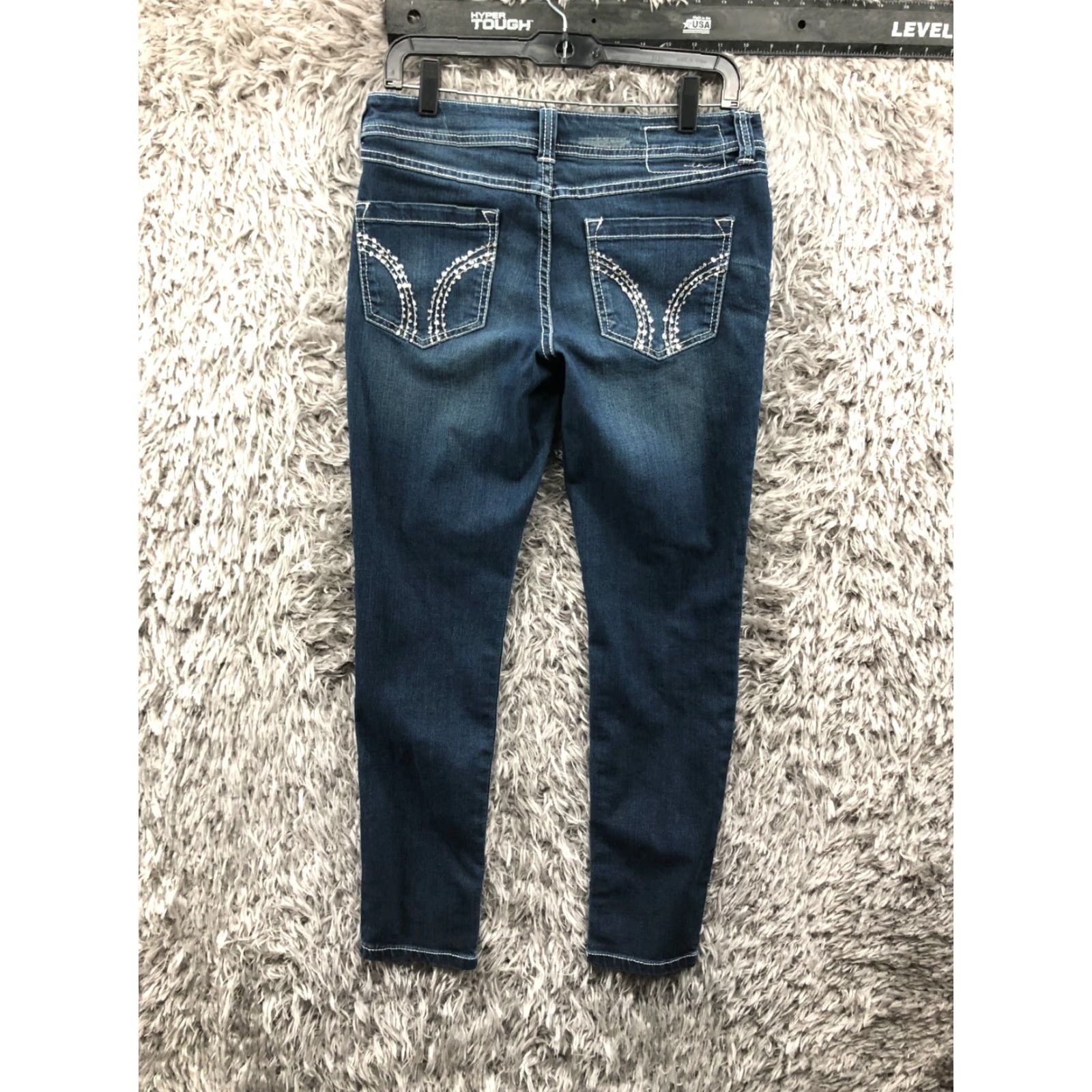 Vintage inc Denim Skinny Jeans Size 6 Womens Mid Rise Dark Wash Blue Denim Size 28" / US 6 / IT 42 - 5 Thumbnail