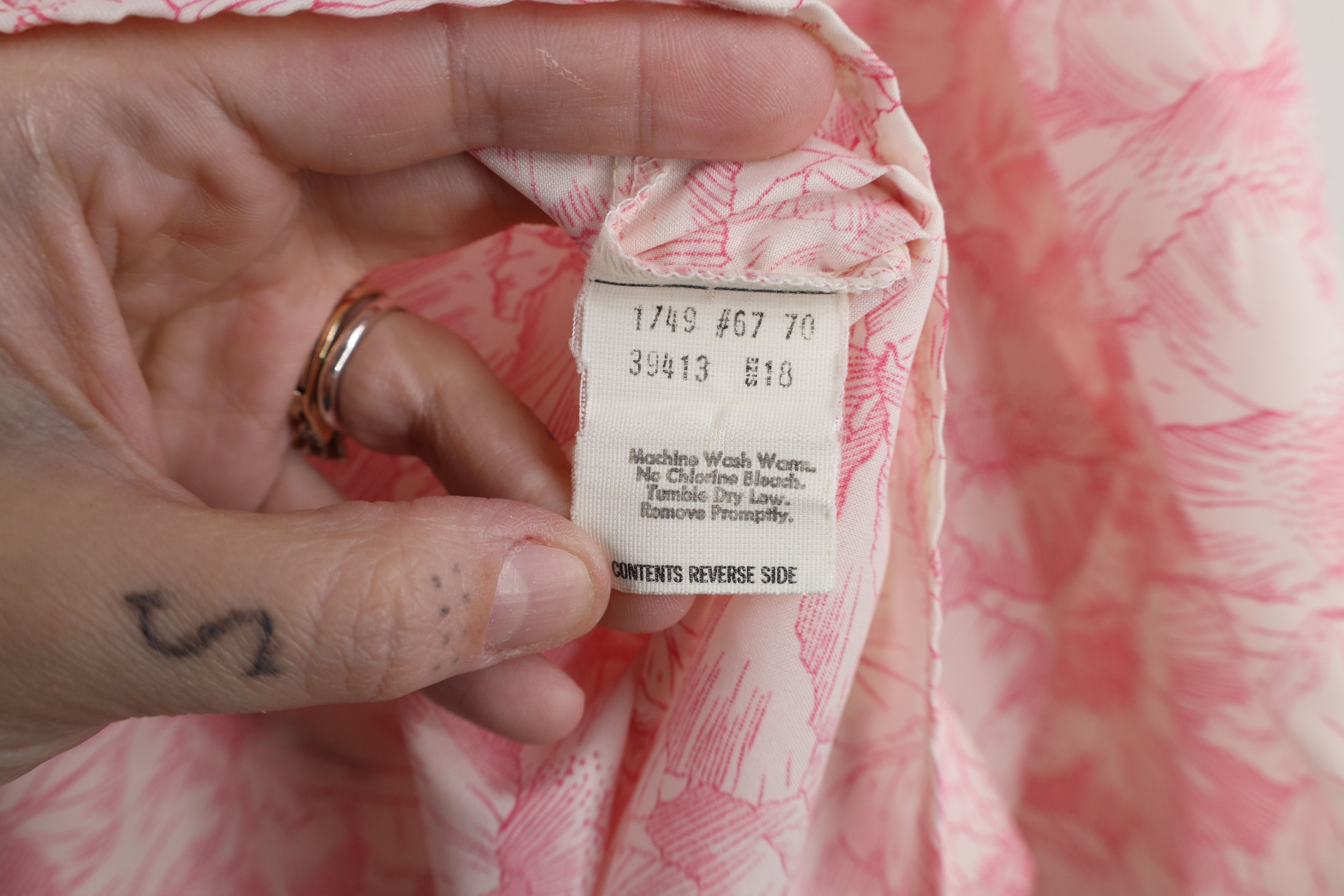 Vintage Vintage 70s Streetwear Collared Button Shirt Pink USA Size XXL / US 16-18 / IT 52-54 - 9 Thumbnail