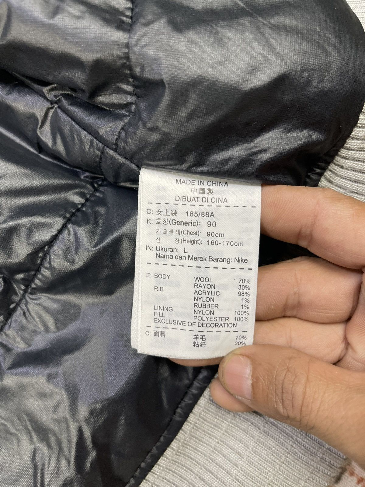 Nike Y2k Nike Tech Destroyer Wool Down Hooded Jacket Size L / US 10 / IT 46 - 13 Thumbnail