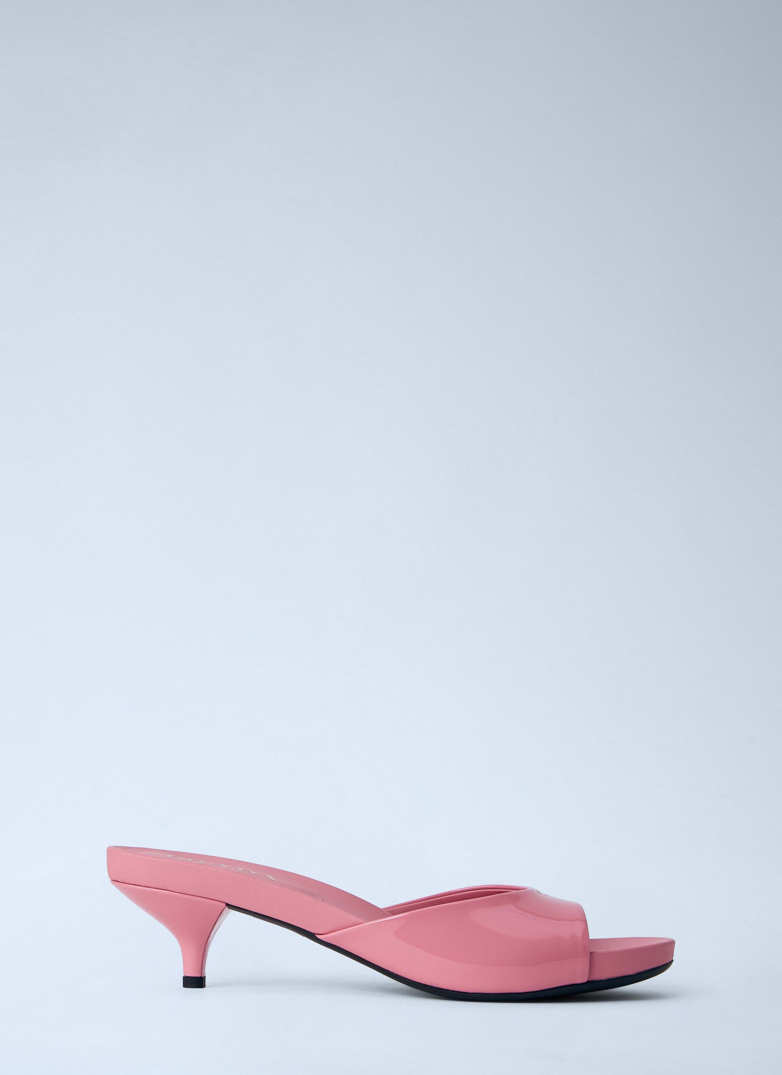 Prada Patent Leather Kitten Heel Mules Size US 7 / IT 37 - 1 Thumbnail