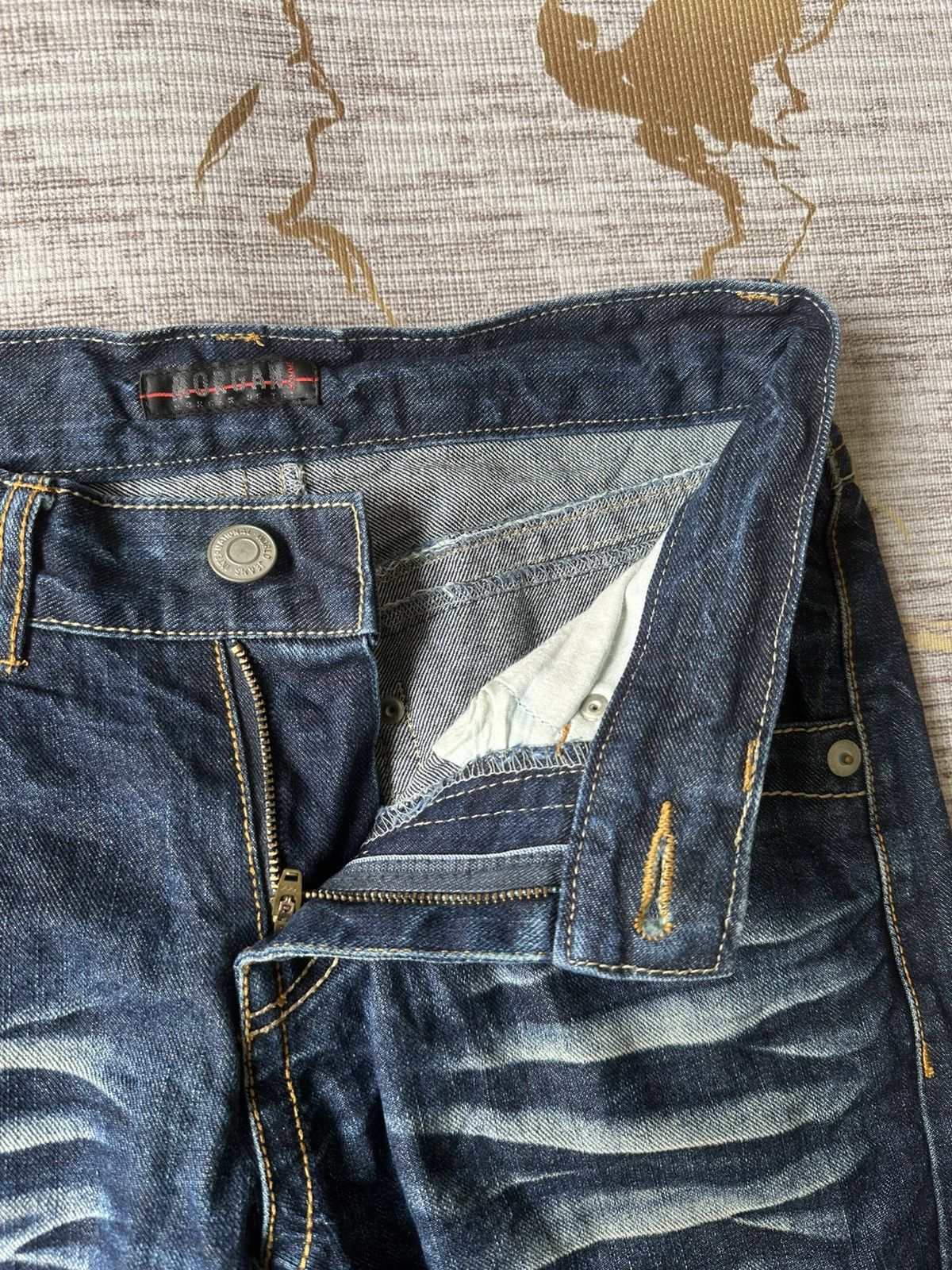 Morgan Homme Morgan Homme De Toi Claw Marks Curve Leg Design Denim Size US 29 - 19 Thumbnail