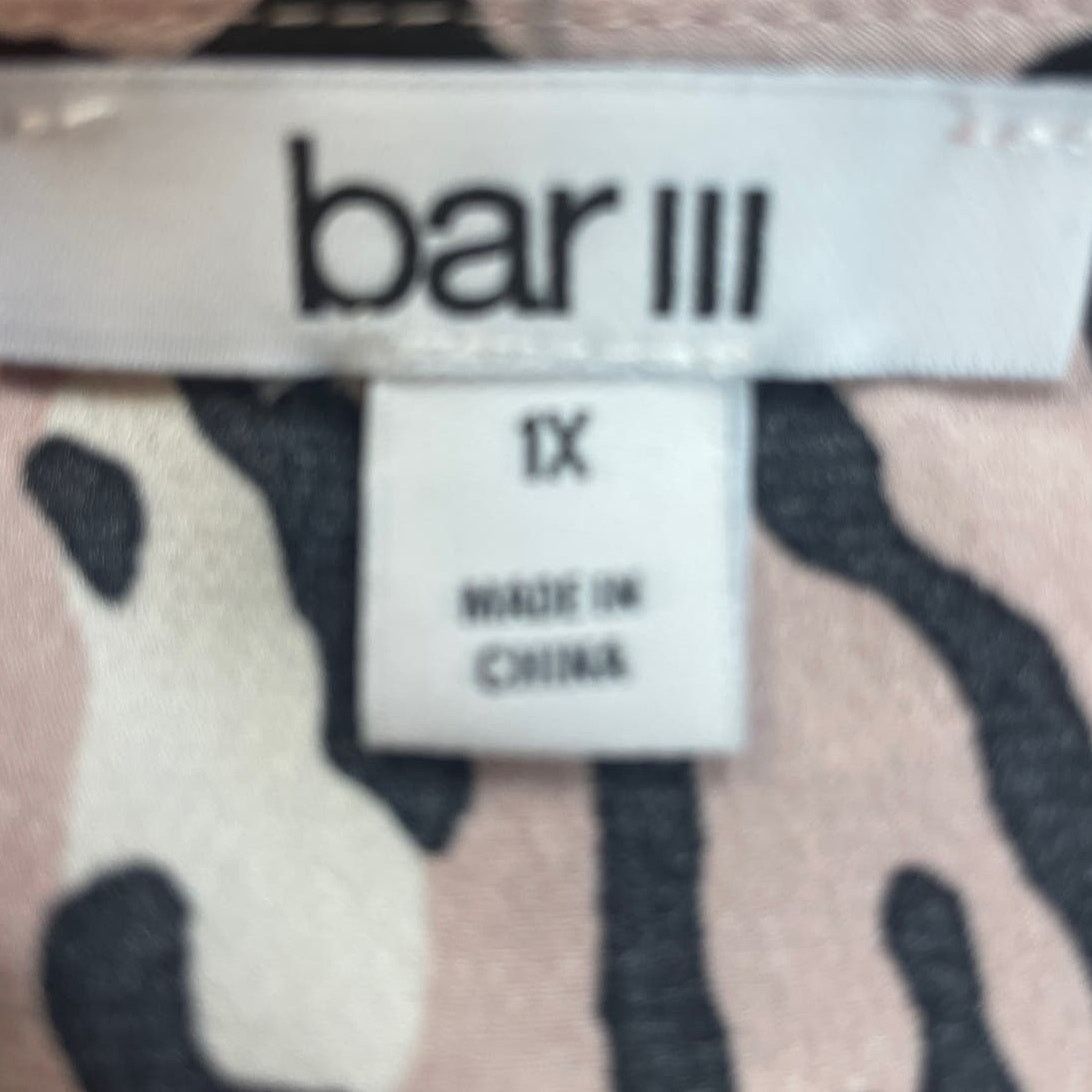 Bar III New Bar III Womens 1X Long Sleeve Polyester Leopard Blouse Size XL / US 12-14 / IT 48-50 - 5 Thumbnail