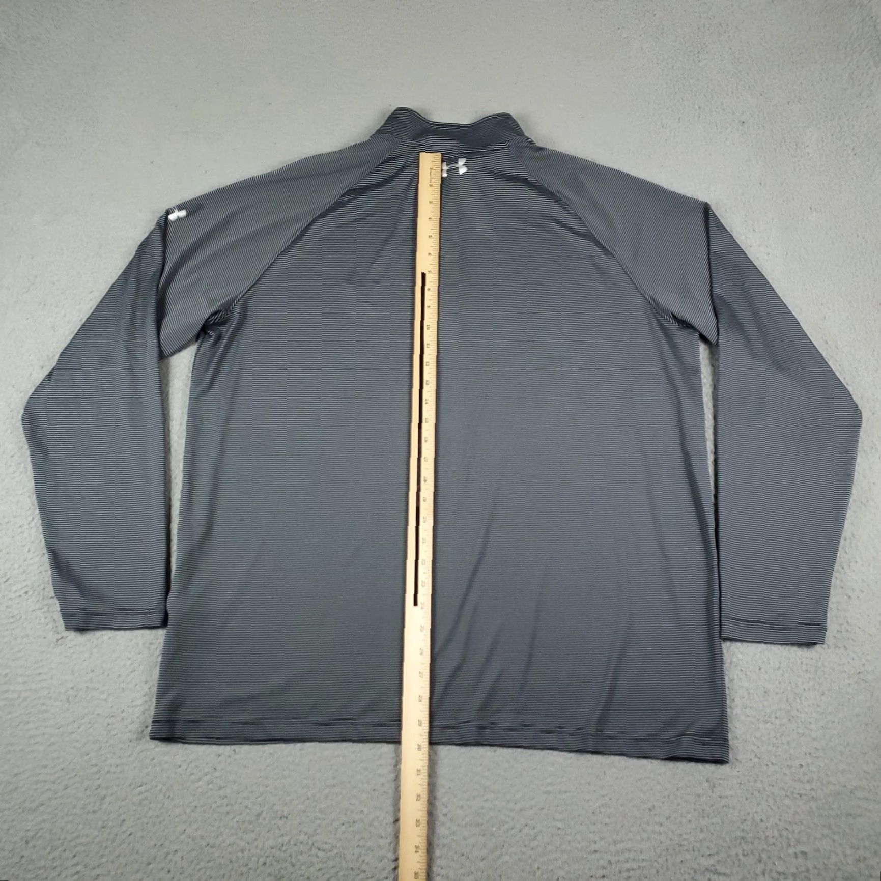 Under Armour Under Armour T Shirt Mens 2XL Gray Striped Active 1/4 Zip Pullover Long Sleeve Size US XXL / EU 58 / 5 - 7 Thumbnail