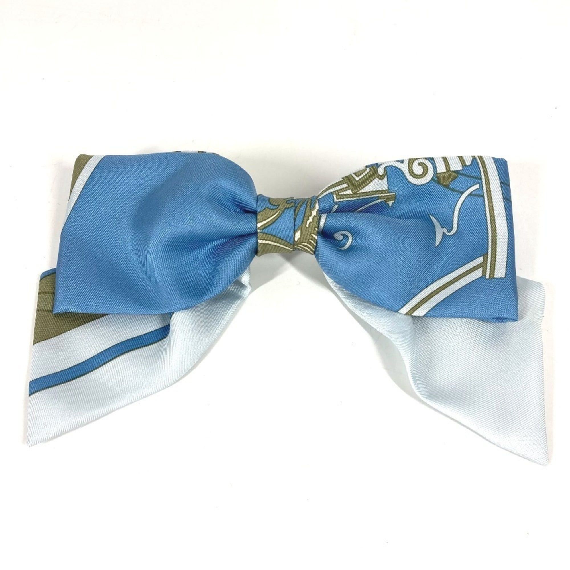 Hermes HERMES Ribbon Barrette EX-LIBRIS Grenelle Ex-Libris 231022G Silk Hair Hermes HERMES Silk Grenelle GM Barrette for Women | Grailed main image 2