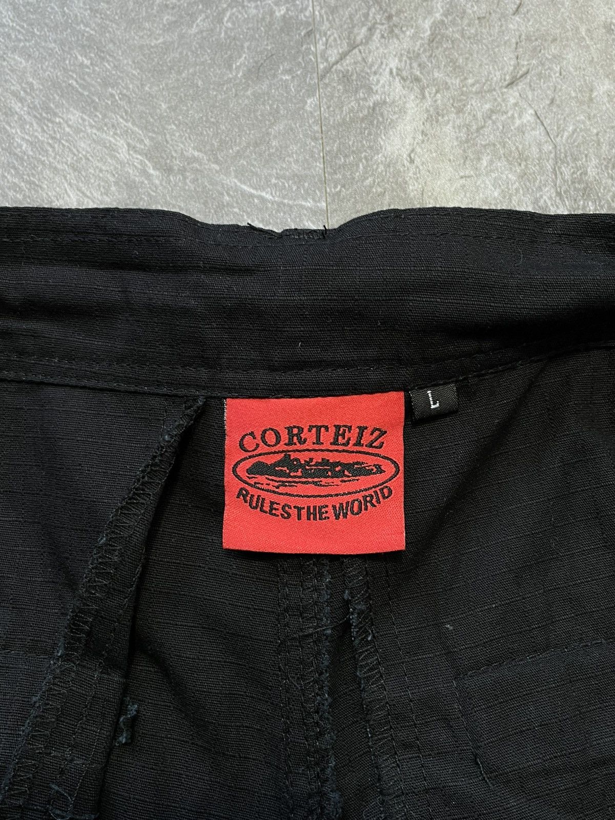 Corteiz Vintage Corteiz Cargo Pants Black Big Logo Red Size US 34 / EU 50 - 10 Thumbnail
