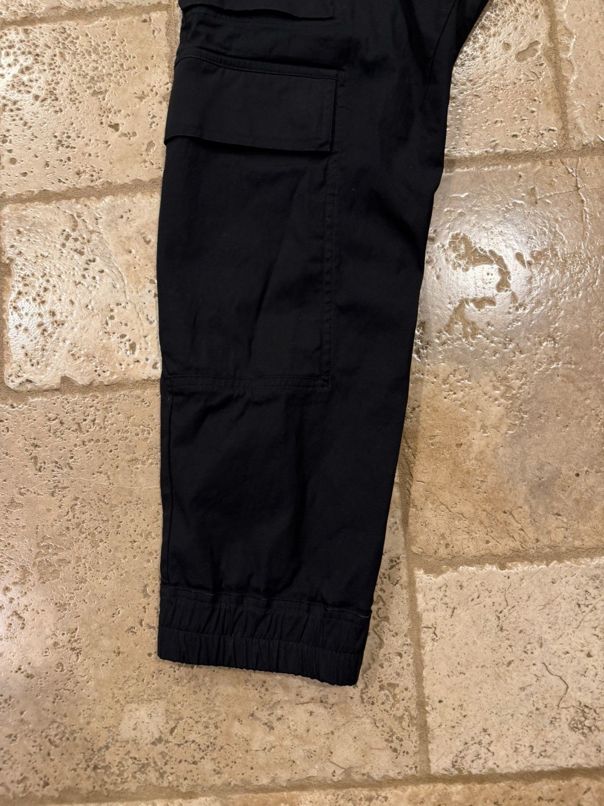 Rick Owens Rick Owens SS25 Mastodon Megacargo Black Poplin Trousers Size US 36 / EU 52 - 2 Thumbnail
