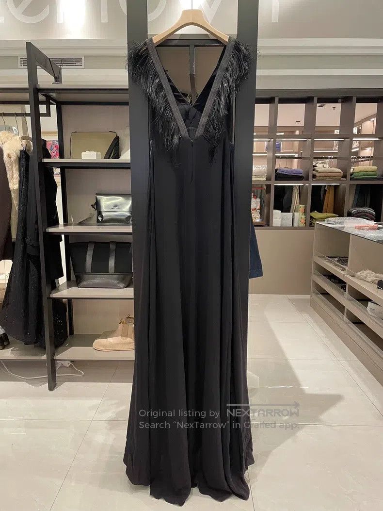 Brunello Cucinelli Brunello Cucinelli Black silk long dress Size S / US 4 / IT 40 - 2 Thumbnail