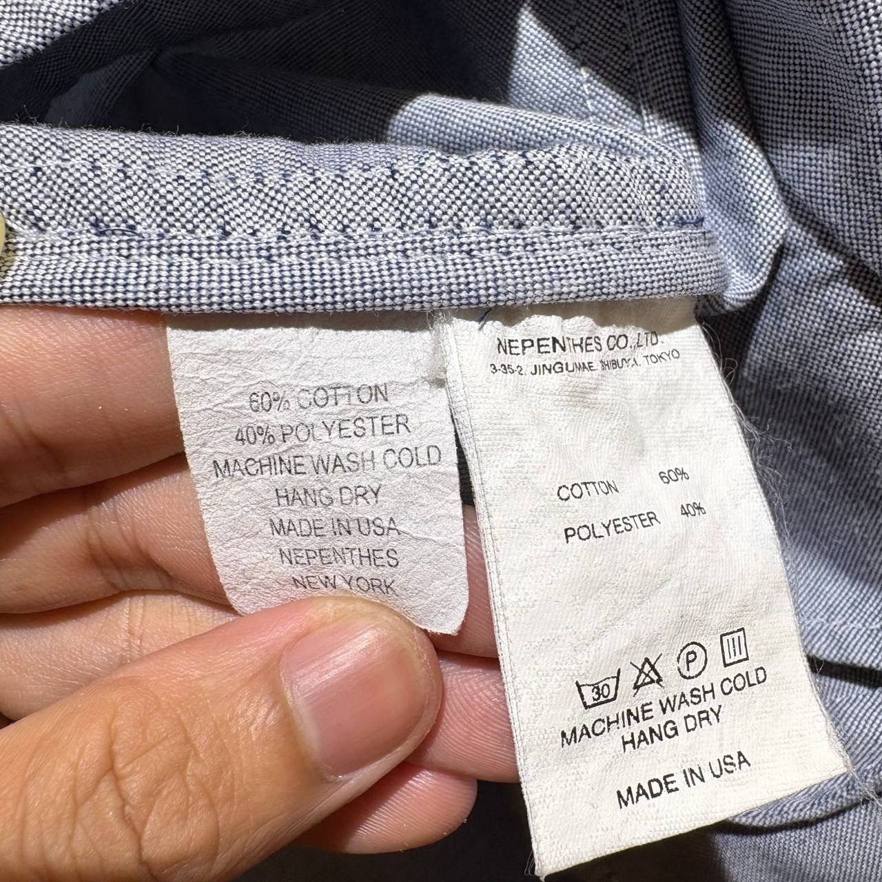 Nepenthes Nepenthes Needles Multi Pocket Blue Cotton Vest Size US M / EU 48-50 / 2 - 13 Thumbnail