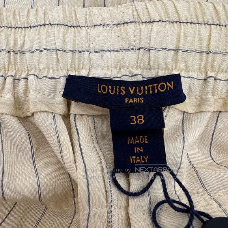Louis Vuitton Louis Vuitton FW23 Striped Vegan Strappy Straight Leg Shor Size 37" - 3 Thumbnail