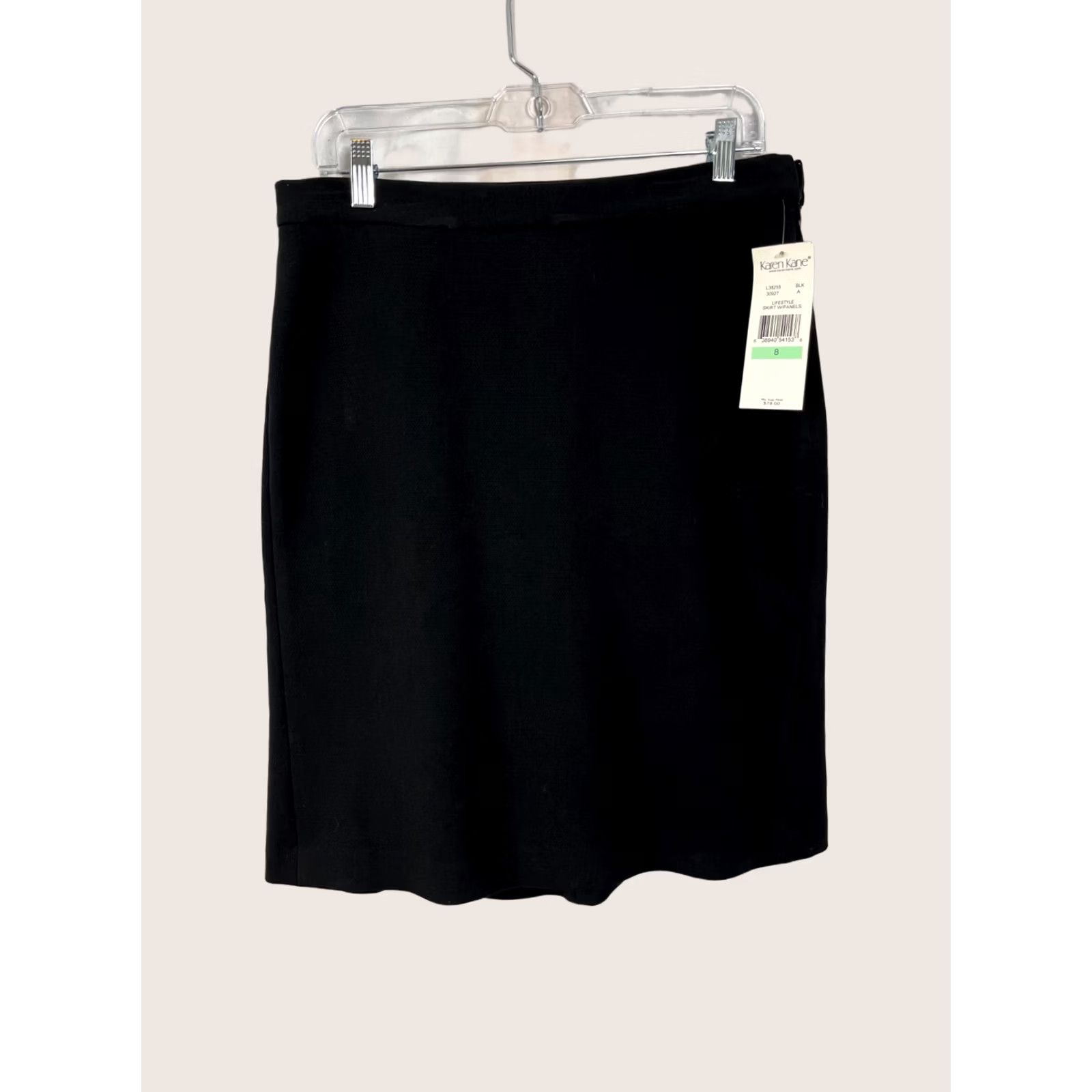 Vintage Karen Kane Skirt Womens 8 Black Lifestyle Size Panels Hidden zipper USA Made New Size 30" / US 8 / IT 44 - 1 Thumbnail