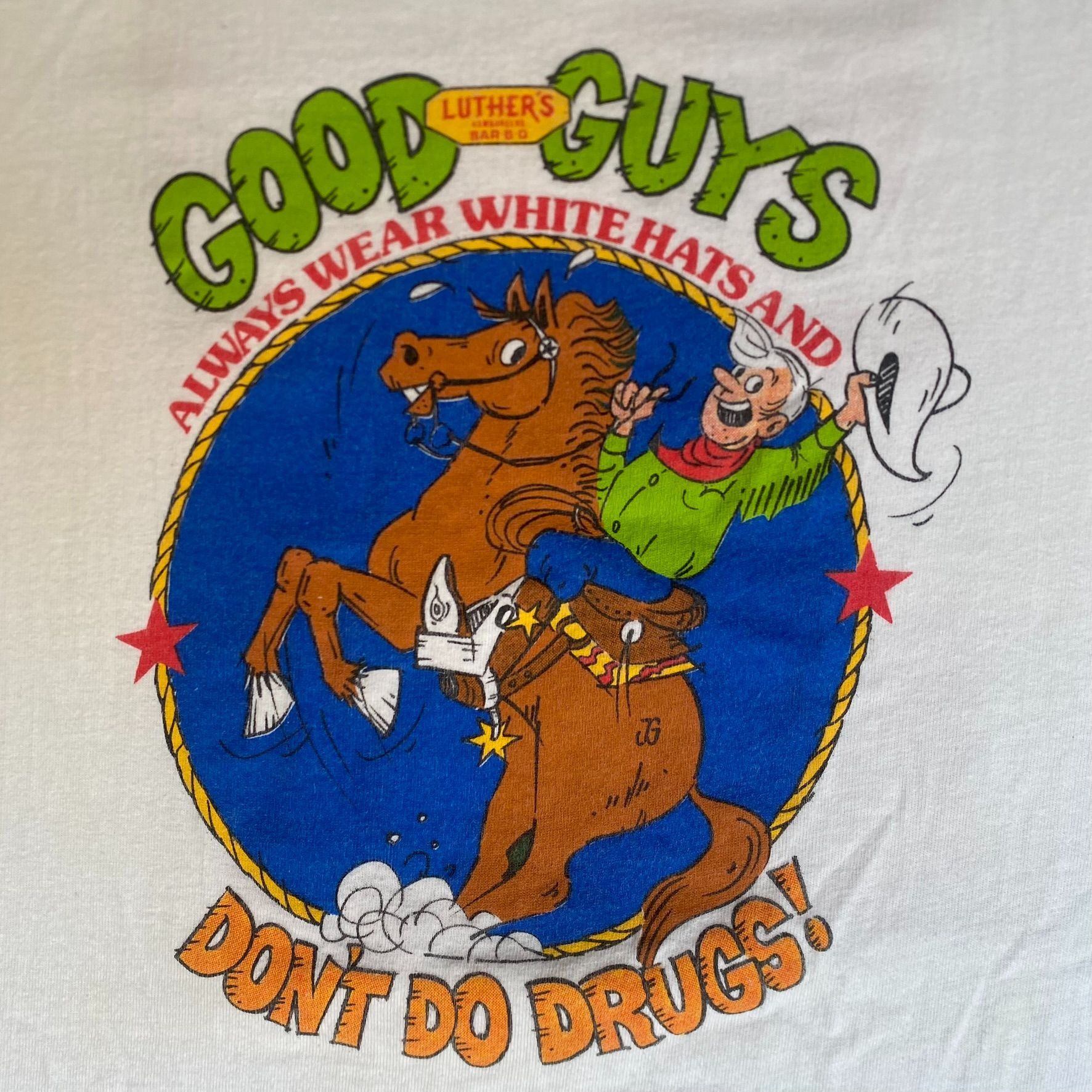 Vintage Vintage 90s Drugs Cowboy Shirt Funny Western Humor Tee Size US XL / EU 56 / 4 - 3 Thumbnail