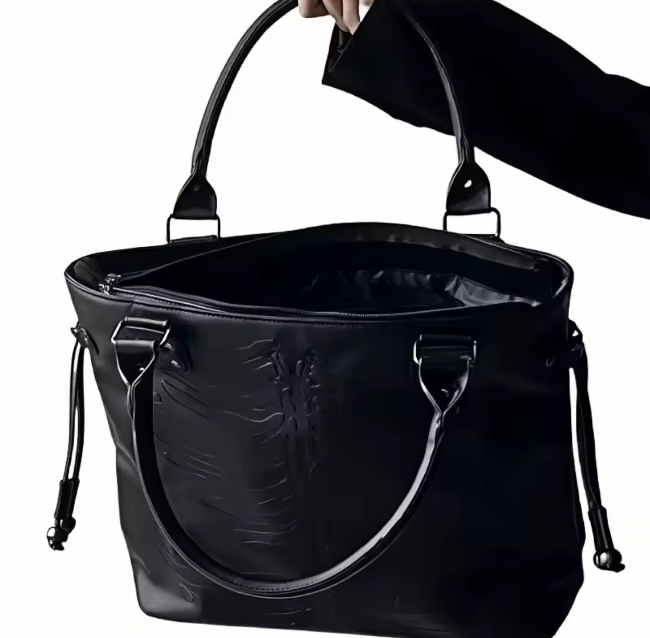 Other Gothic Punk Large Capacity Skeleton Print Shoulder Bag Size ONE SIZE - 2 Thumbnail