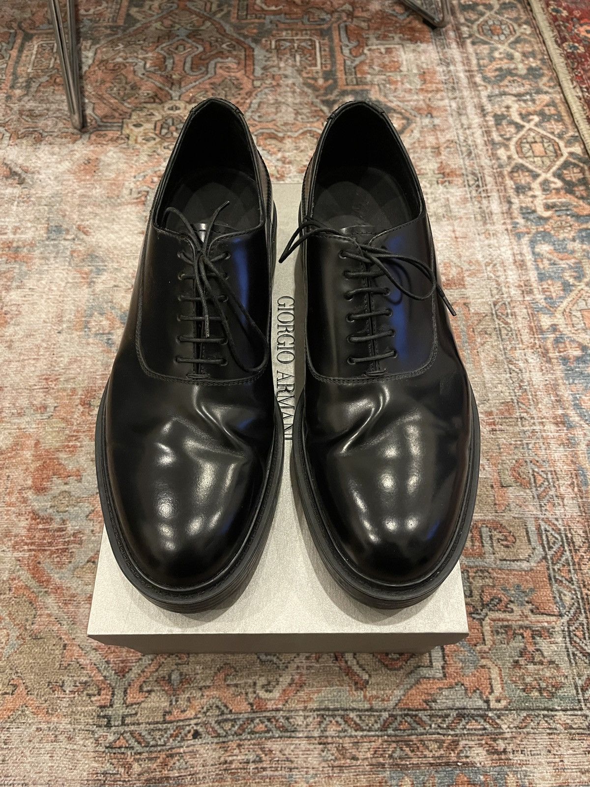 Zapatos Oxford Emporio Armani - Negro, Piel De Becerro Y Suela De Goma