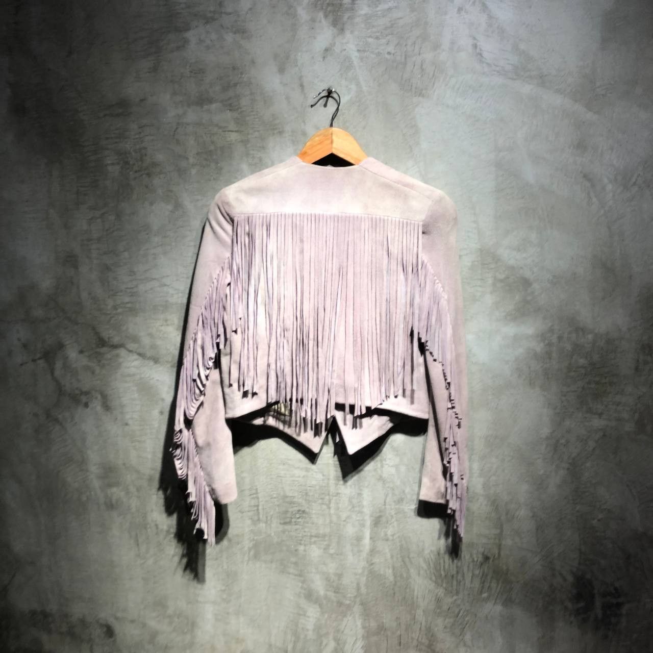 Acne Studios Acne Studios Aroma Aged Suede Fringe jacket SS/10 Size XXS / US 00 / IT 34 - 2 Thumbnail