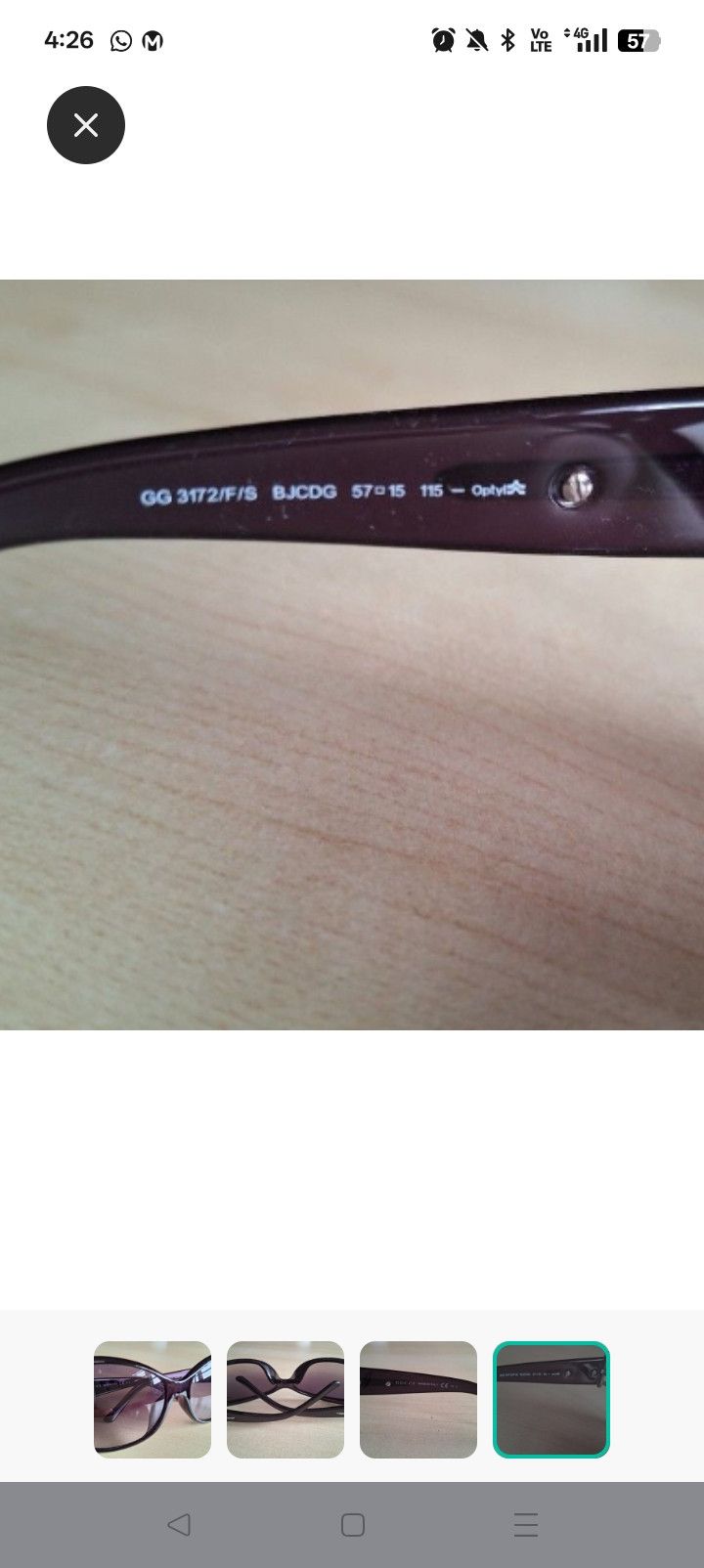Gucci Gucci italy sunglasses Size ONE SIZE - 8 Thumbnail