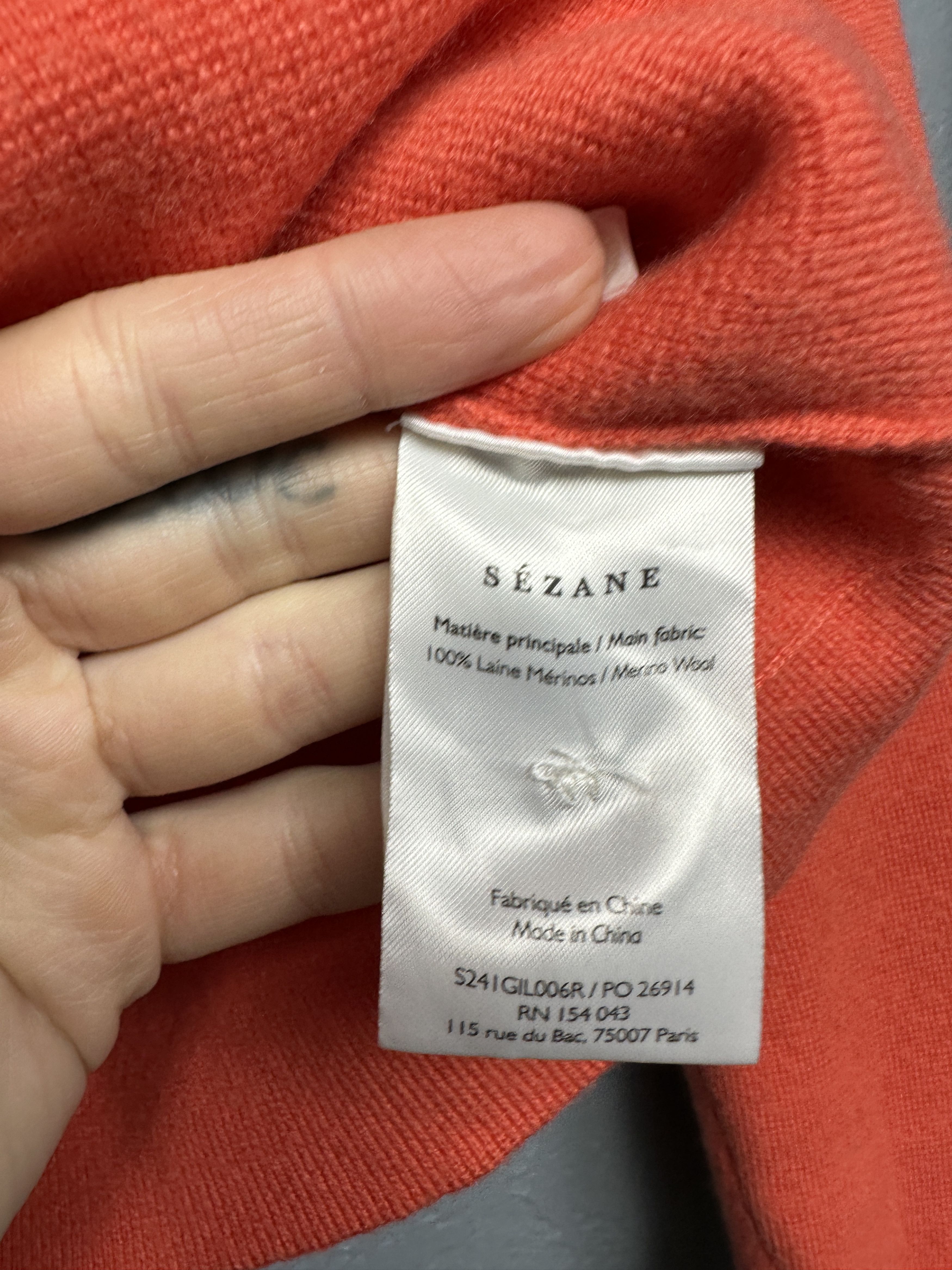 Sezane SEZANE Betty Cardigan 100% Merino Wool Jacket Size S / US 4 / IT 40 - 4 Thumbnail