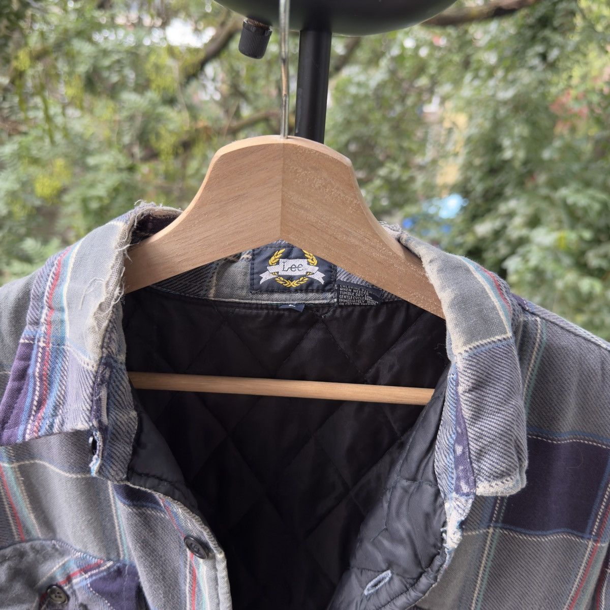 Vintage Thrashed Faded Distressed Flannel Shirt Jacket ERD Grunge Size US L / EU 52-54 / 3 - 6 Thumbnail