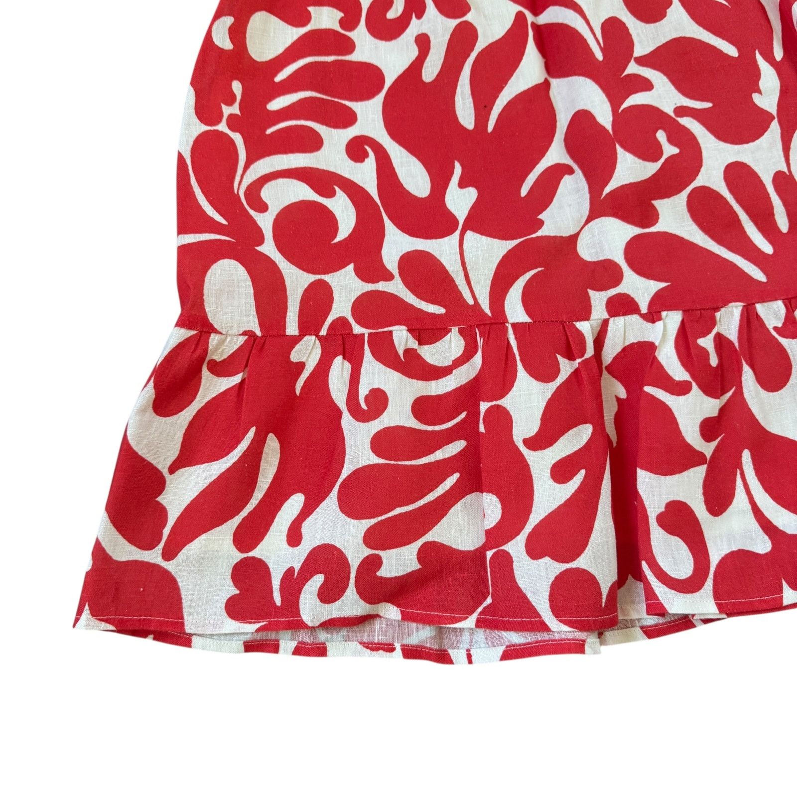 RHODE Rhode Mariana Printed Linen Dress Red Size S / US 4 / IT 40 - 8 Thumbnail