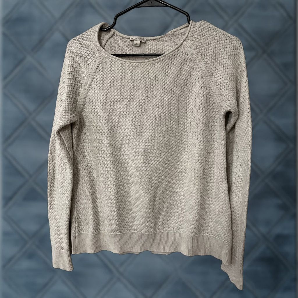 Gap GAP Designed & Crafted Women Sweater Small Beige Cotton Crew Neck Long Sleeve Pullover Womens Size S / US 4 / IT 40 - 1 Thumbnail