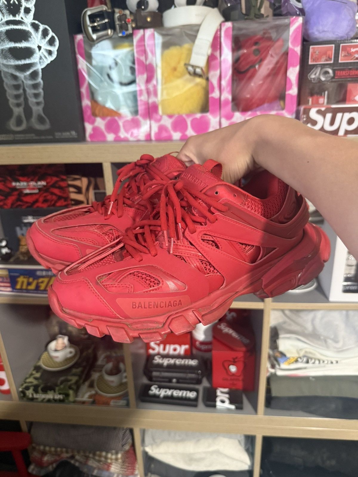 Balenciaga Balenciaga Red Track Sneakers Size US 9 / EU 42 - 1 Thumbnail