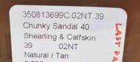 Celine o1bcso1str0724 Chunky Sandal Shearling Natural / Tan Size US 9 / IT 39 - 5 Thumbnail