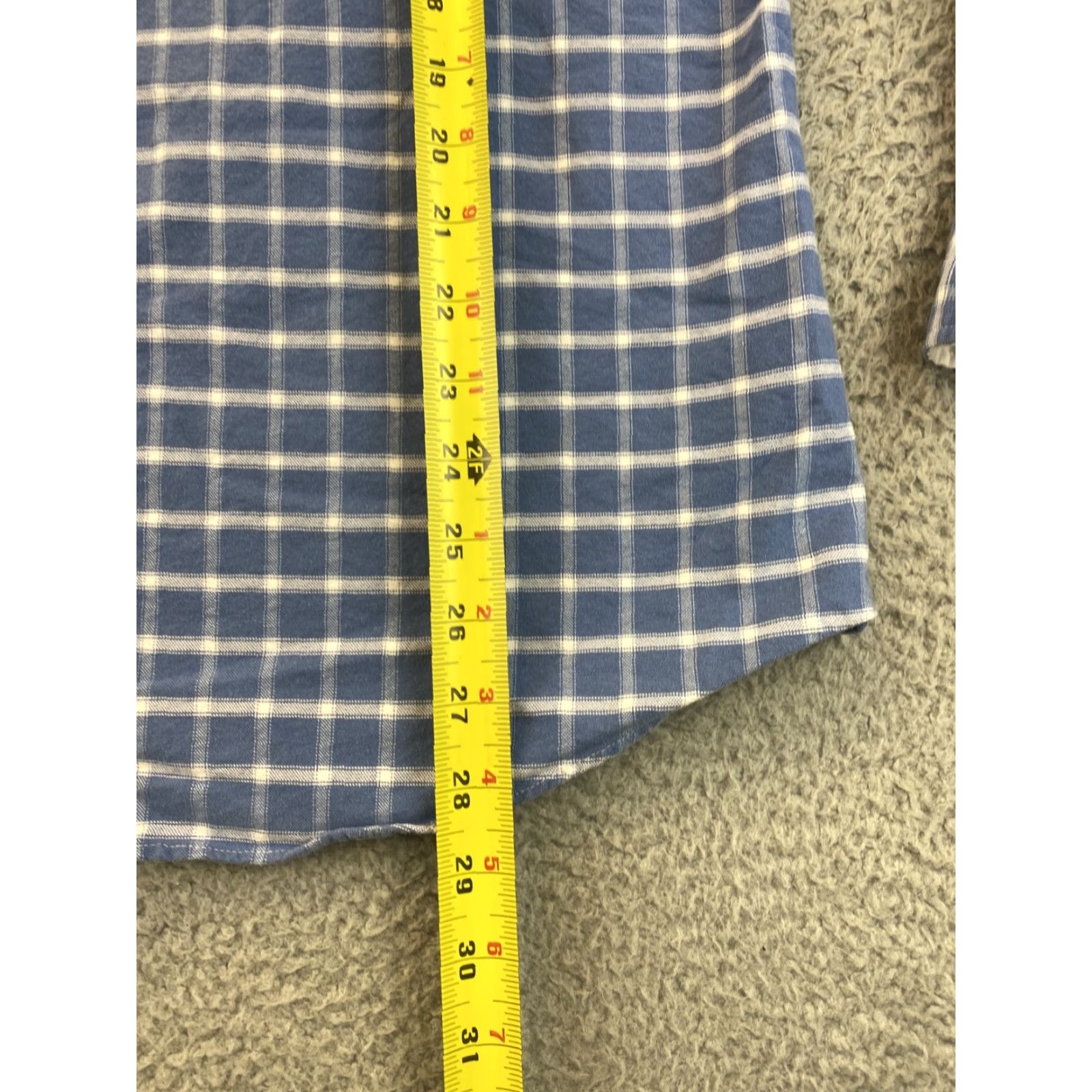 Charles Tyrwhitt Charles Tyrwhitt Classic Fit Long Sleeve Button Down Shirt, Adult Medium, Blue Check, Non-Iron, Mens Size US M / EU 48-50 / 2 - 7 Thumbnail